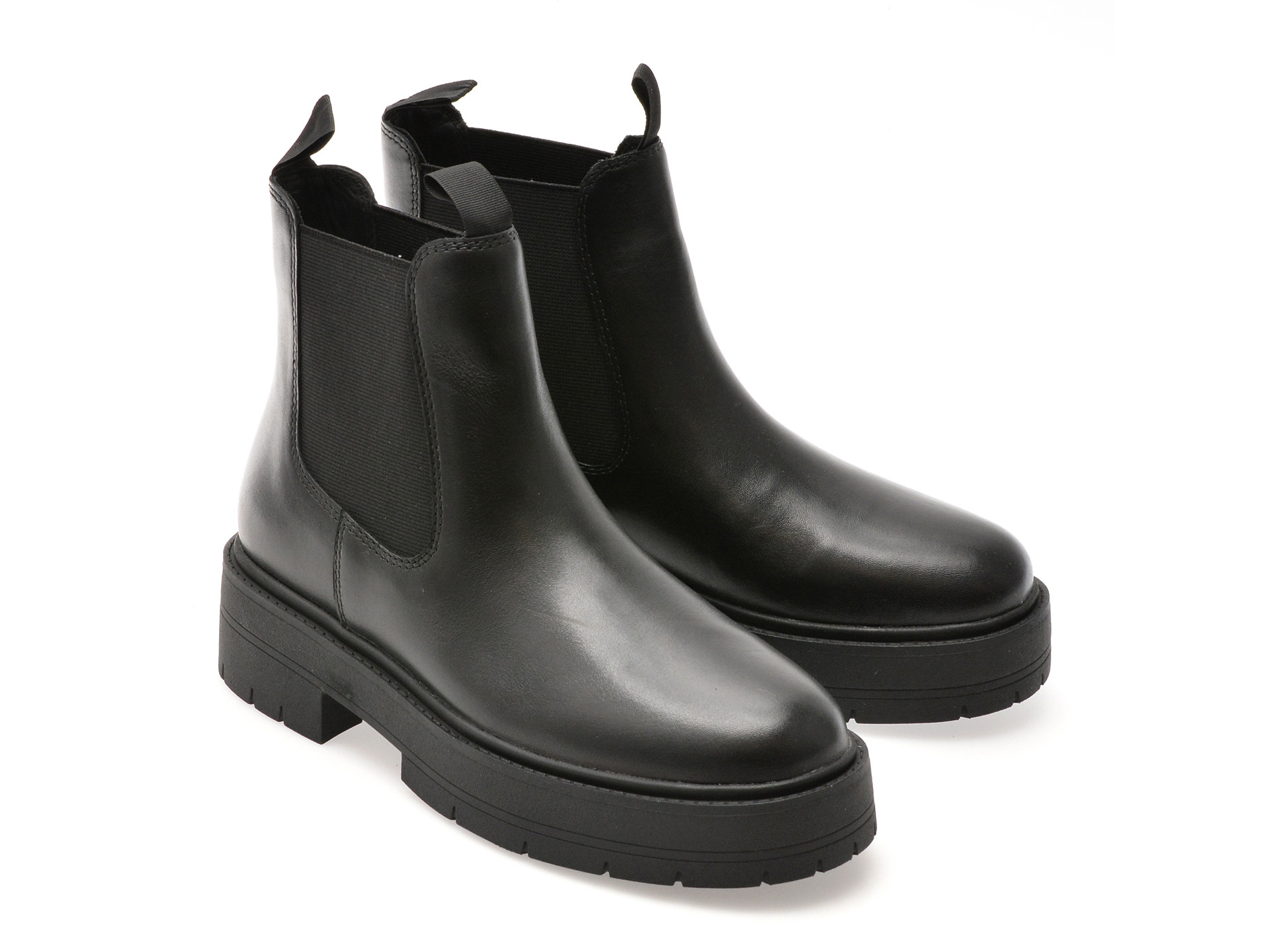 Ghete GEOX negre, D56VDA, din piele naturala