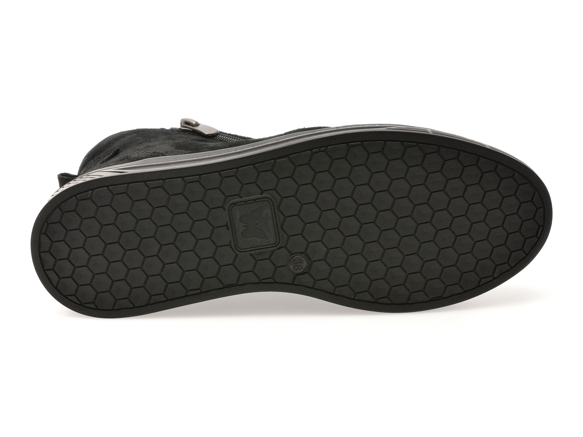 Ghete IMAGE negre, 213113, din piele intoarsa