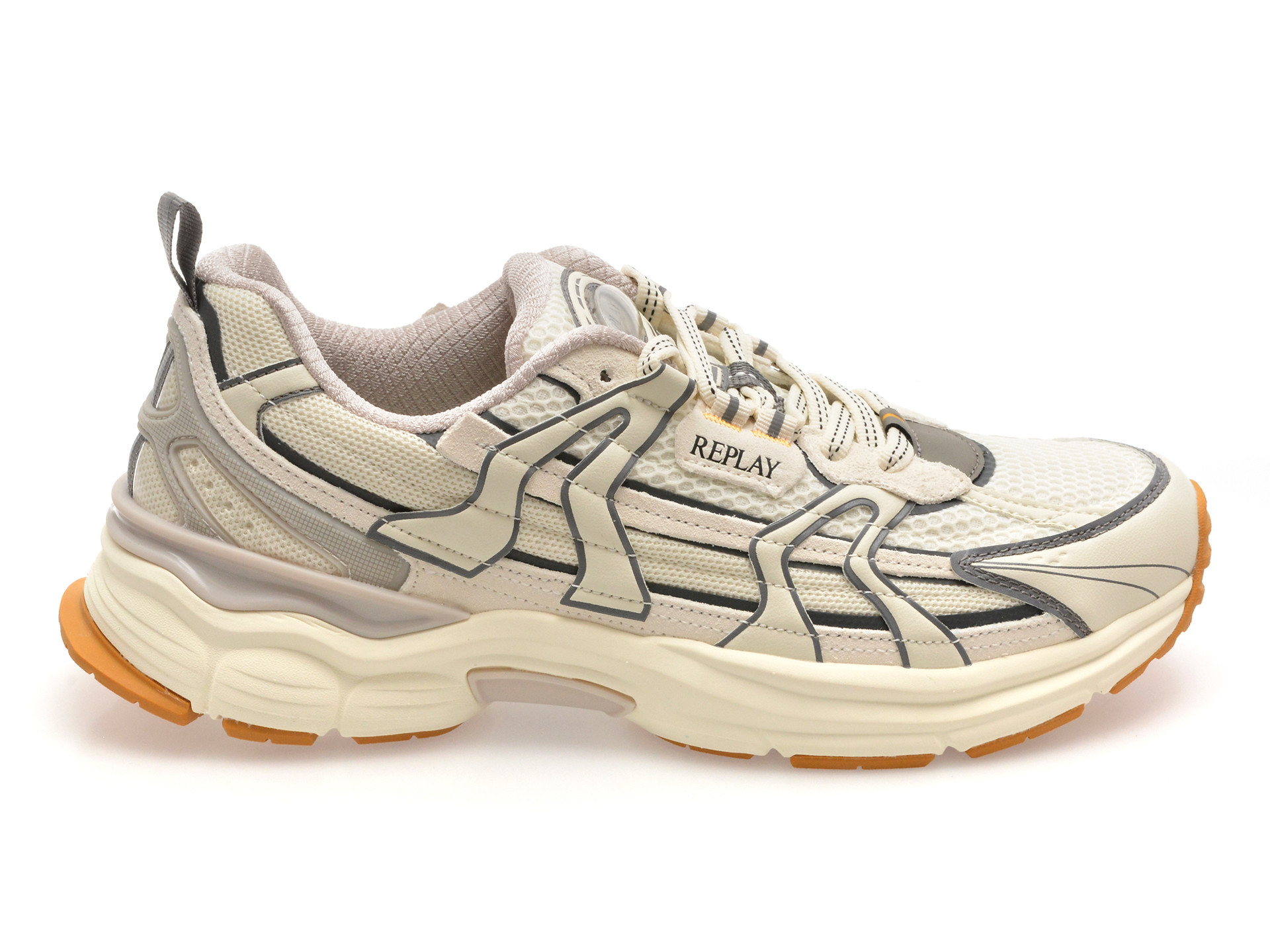 Pantofi sport REPLAY albi, MSD502T, din material textil