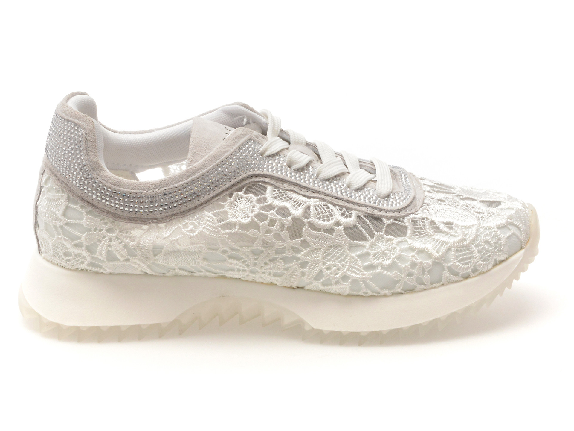 Pantofi sport EPICA albi, QS663, din material textil