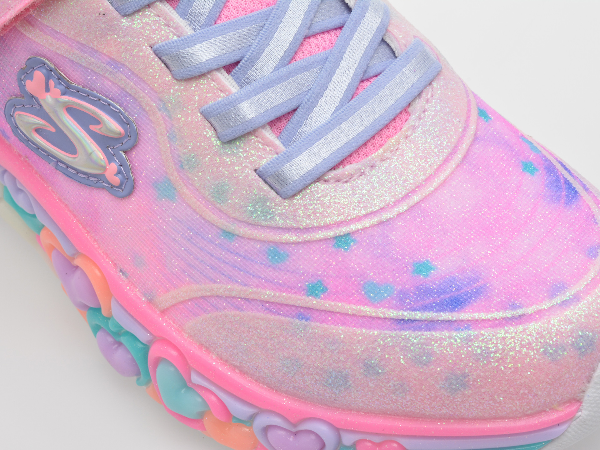 Pantofi sport SKECHERS roz, ETERNAL HEART LIGHTS, din material textil