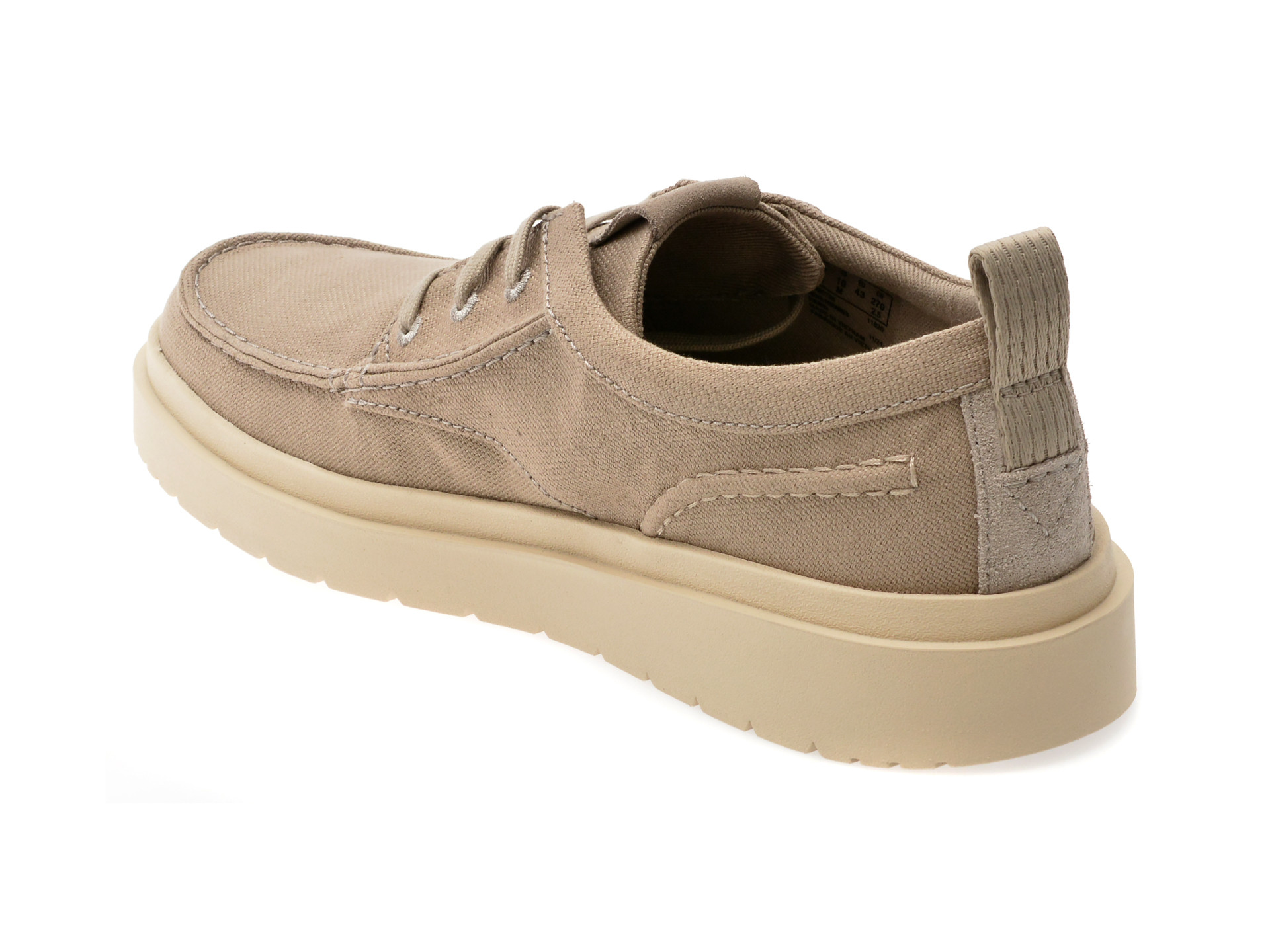 Mocasini CLARKS gri, POLDEN MOC, din material textil