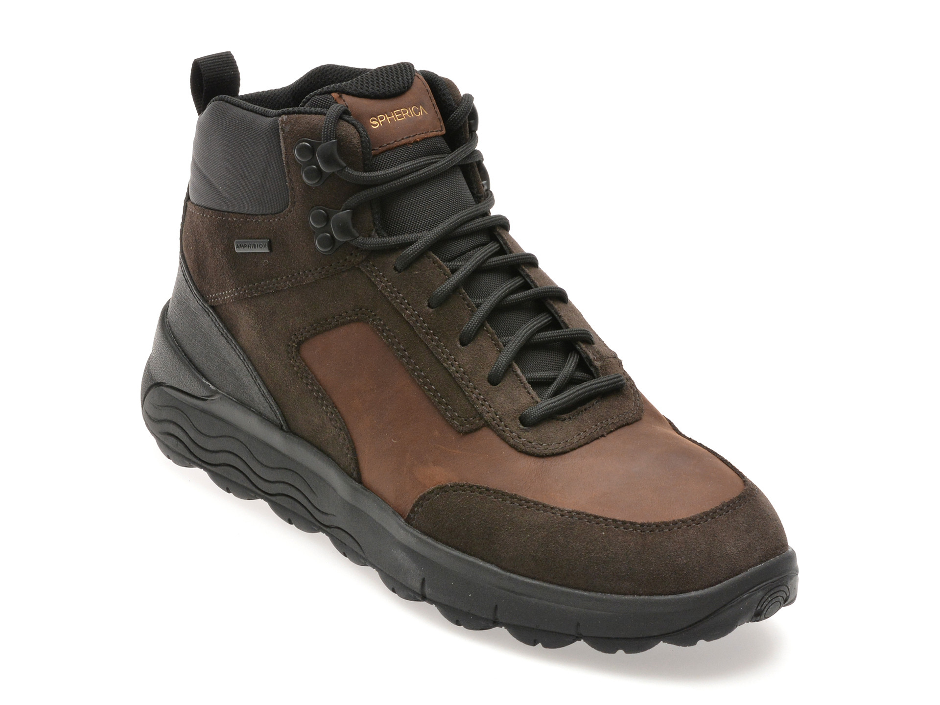 Ghete GEOX maro, U46FDB, din piele naturala