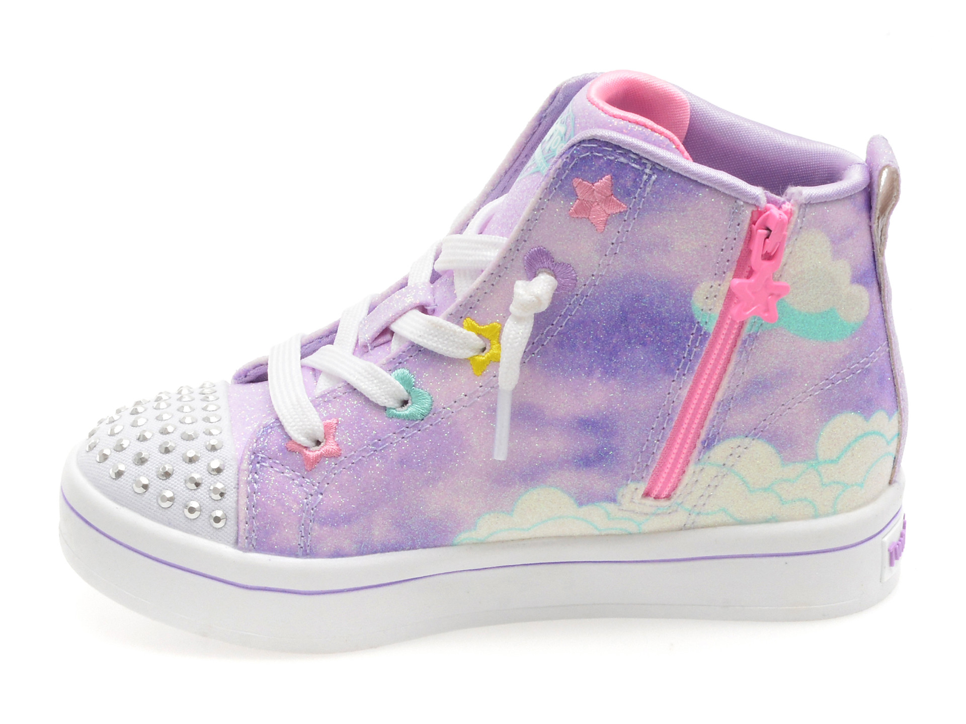 Ghete SKECHERS mov, TWI-LITES 2.0, din piele ecologica