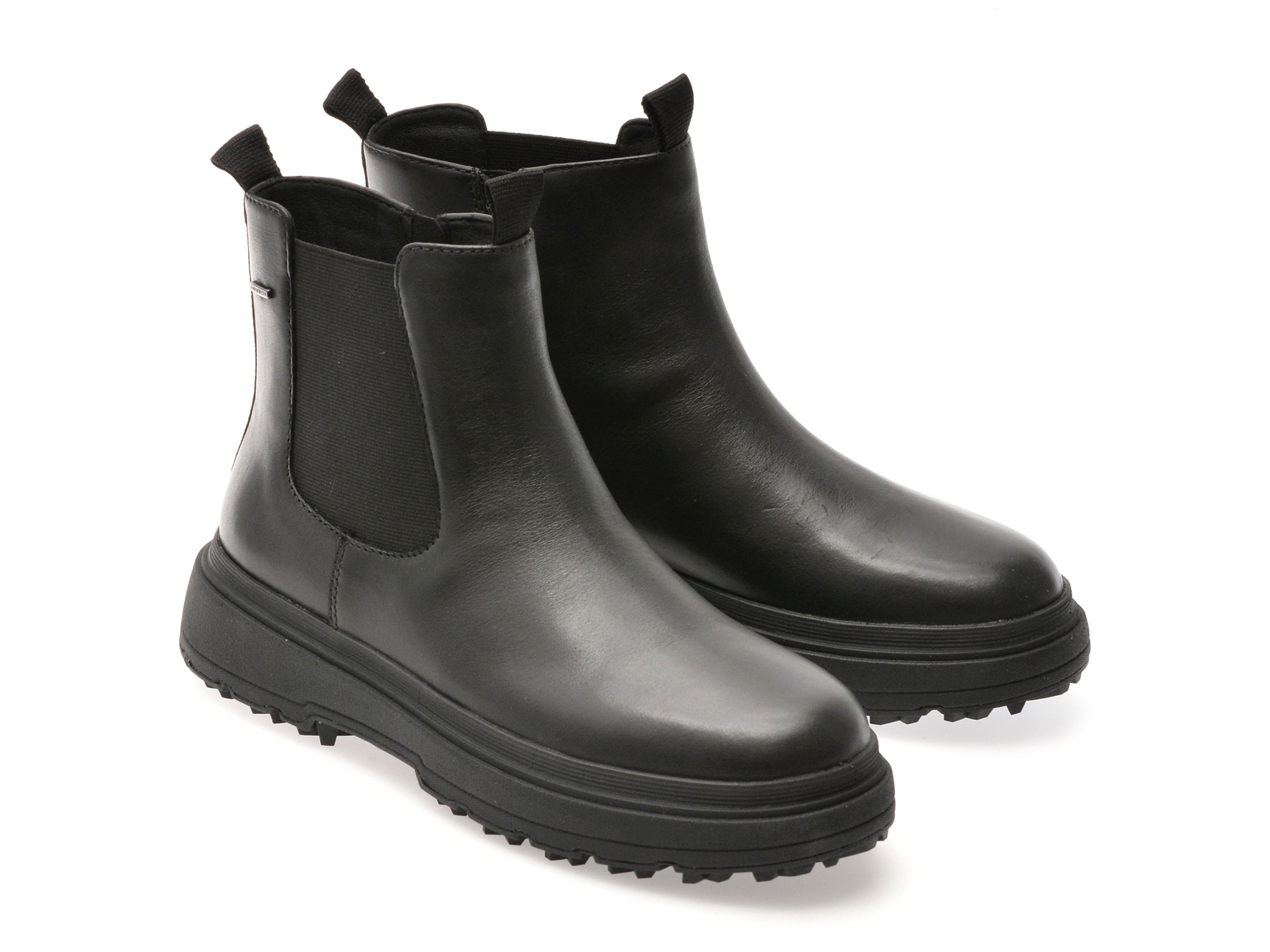 Ghete GEOX negre, D46XMD, din piele naturala