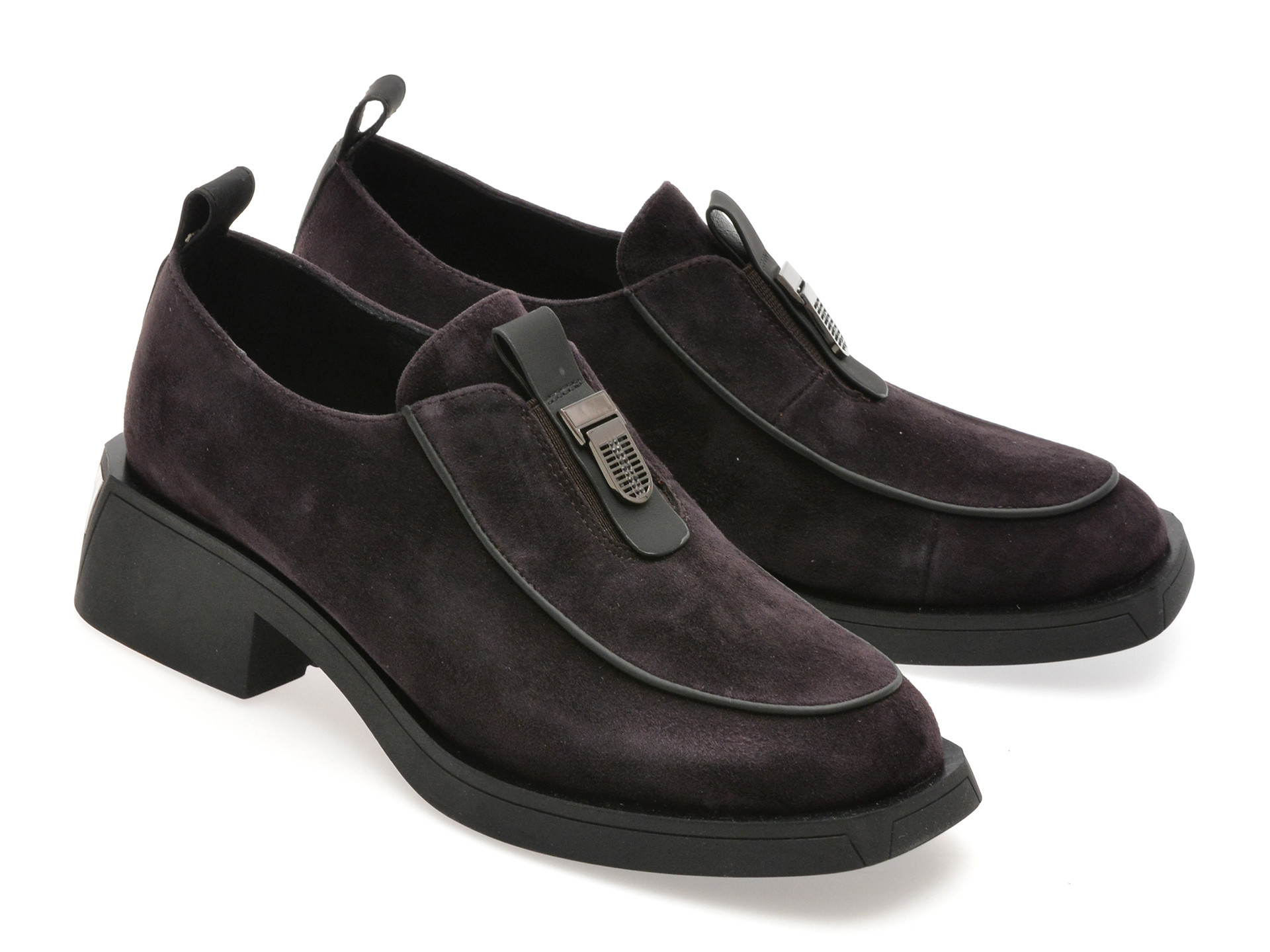 Pantofi EPICA mov, LD1139, din piele intoarsa