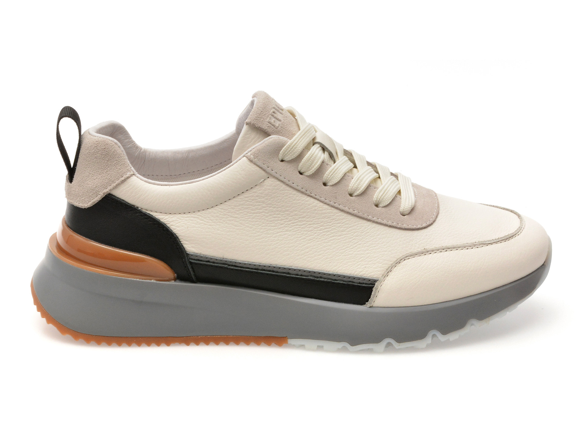 Pantofi sport EPICA albi, LN14, din piele naturala