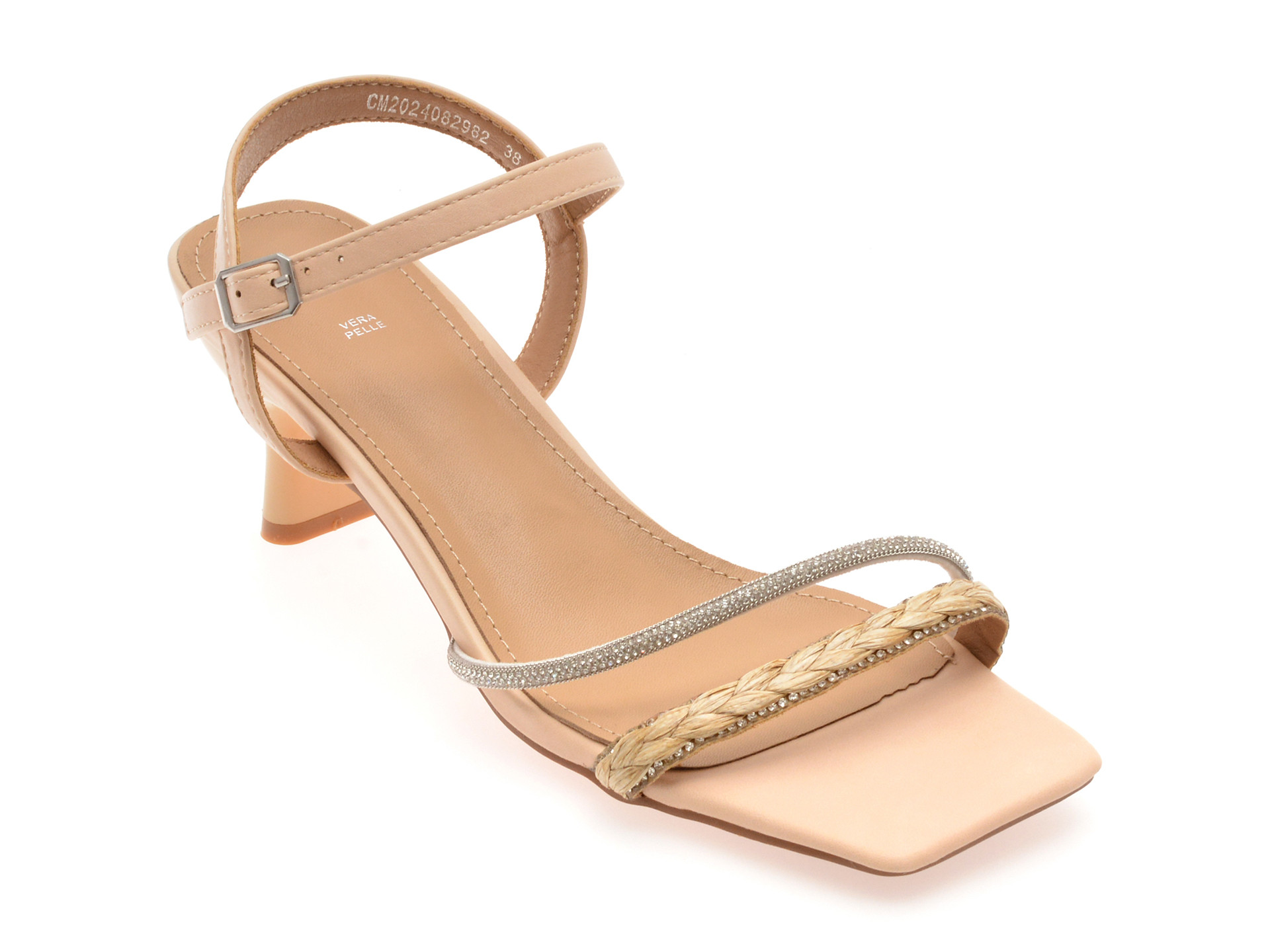 Sandale elegante EPICA bej, 82982, din piele ecologica