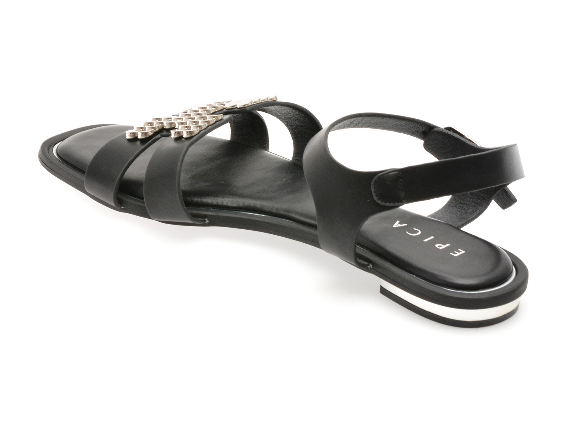 Sandale EPICA negre, 82954, din piele ecologica