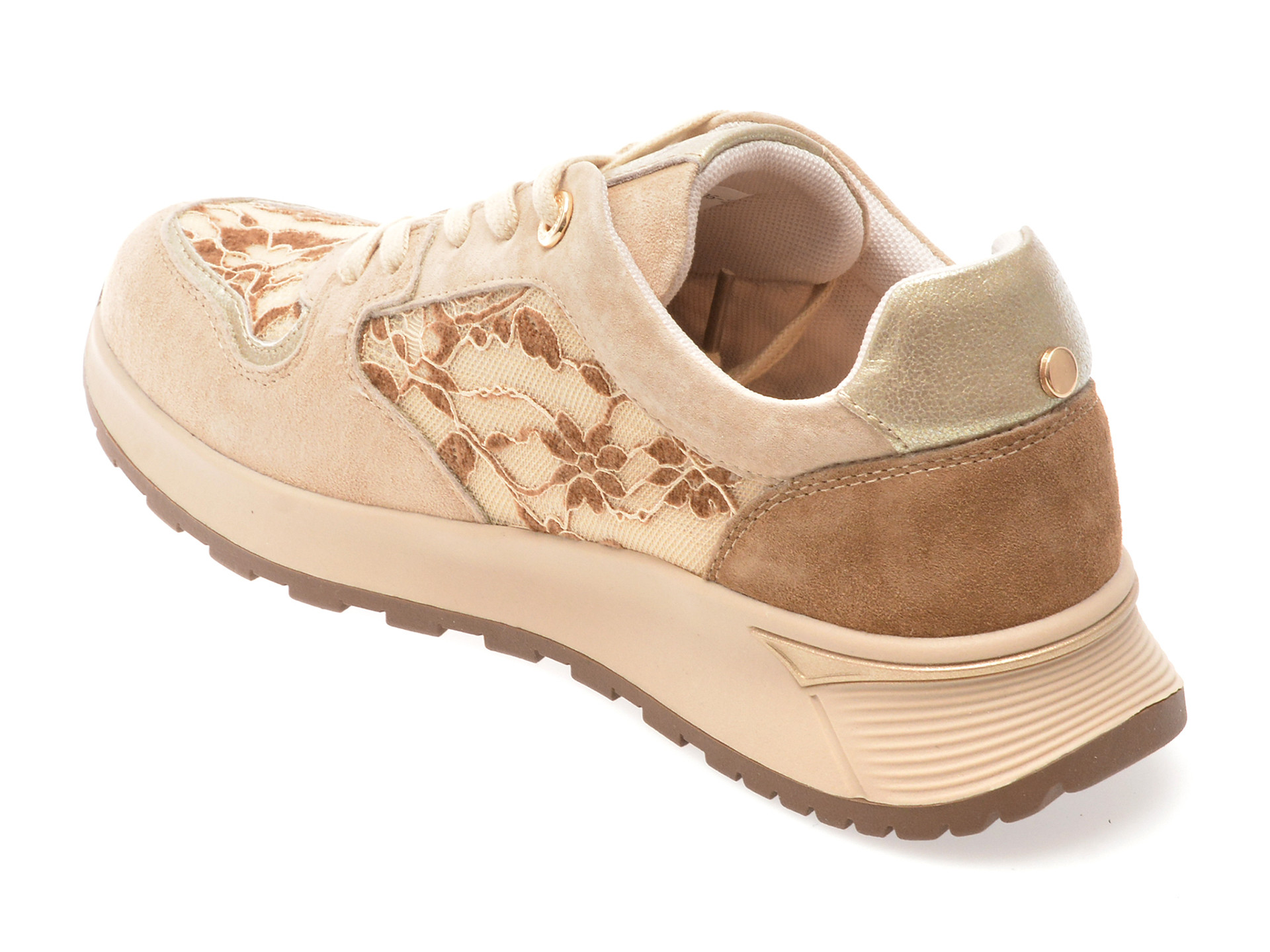 Pantofi sport EPICA nude, QS635, din material textil