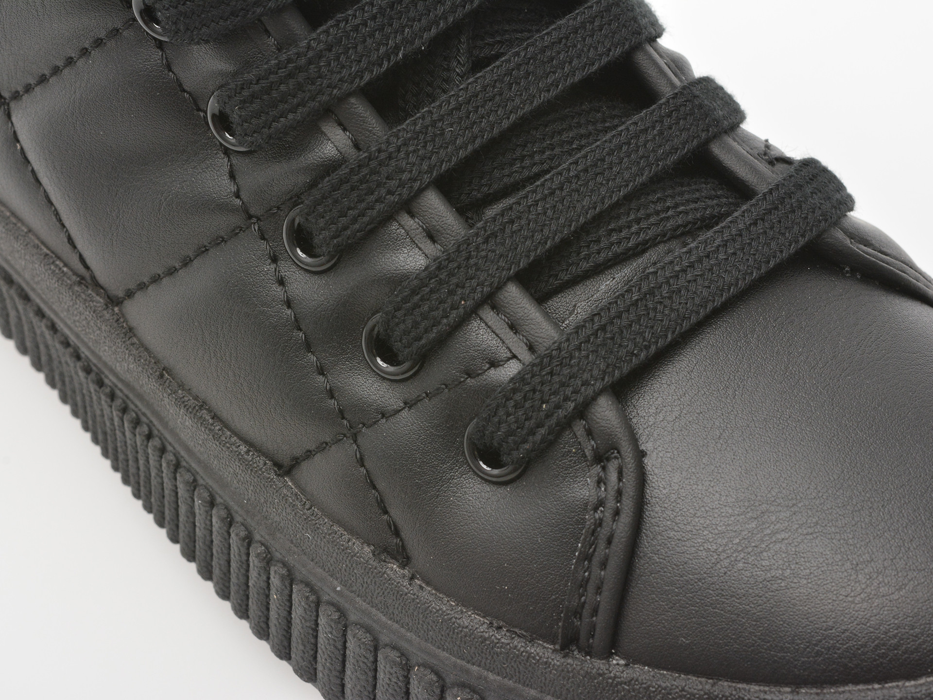 Ghete GEOX negre, J56M3F, din piele ecologica