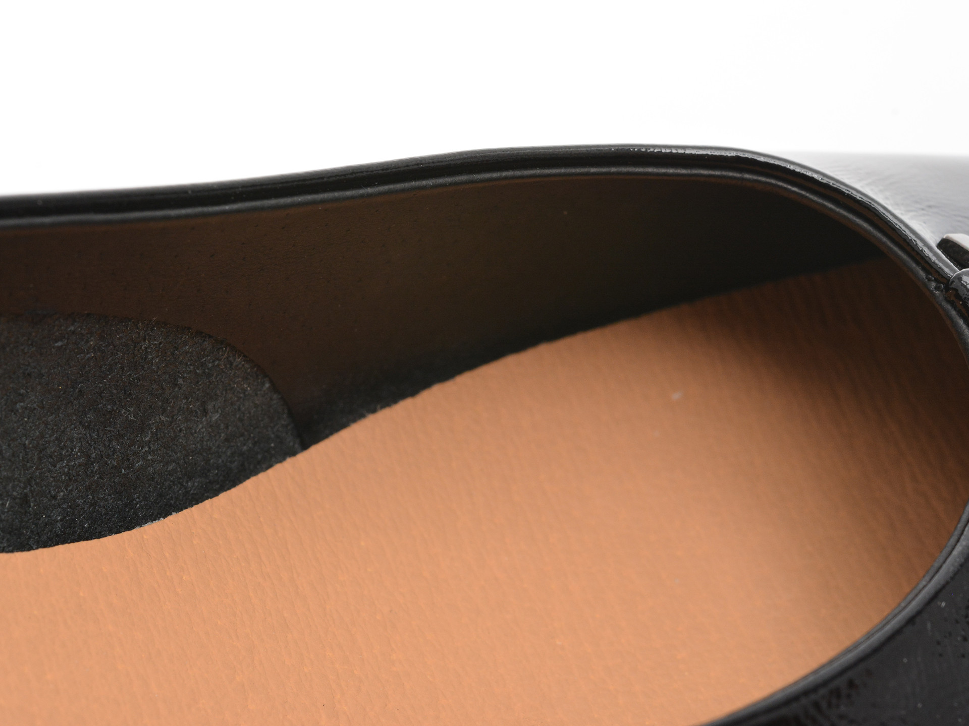 Balerini EPICA negri, 1216G16, din piele naturala lacuita