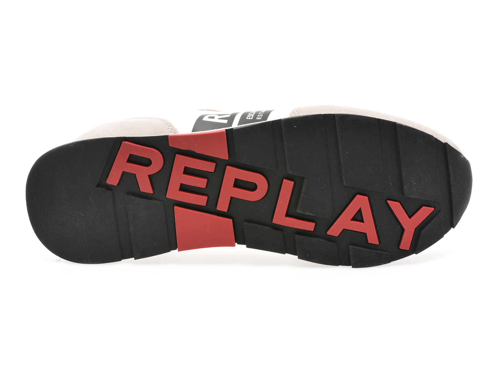 Pantofi sport REPLAY alb-negru, GMS68, din material textil