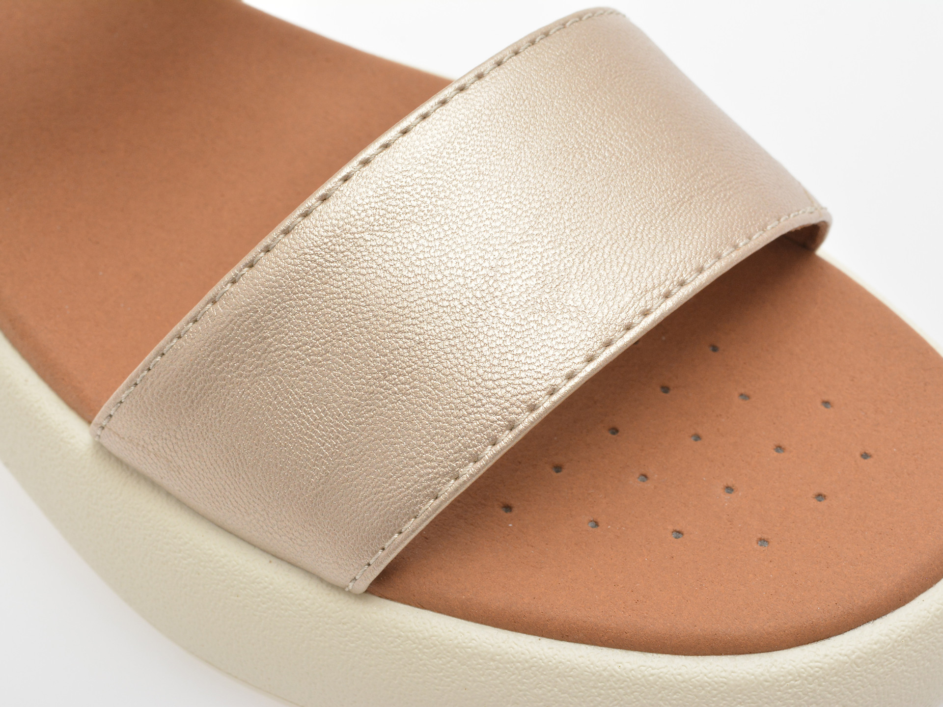 Sandale GEOX bej, D550NA, din piele ecologica