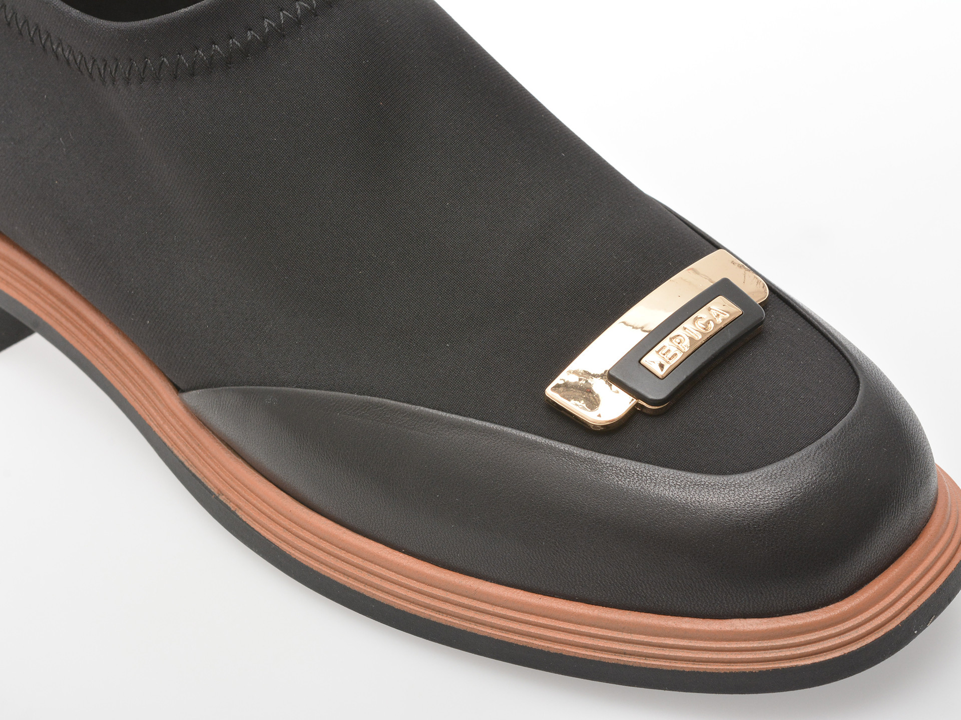 Pantofi EPICA negri, S146, din material textil