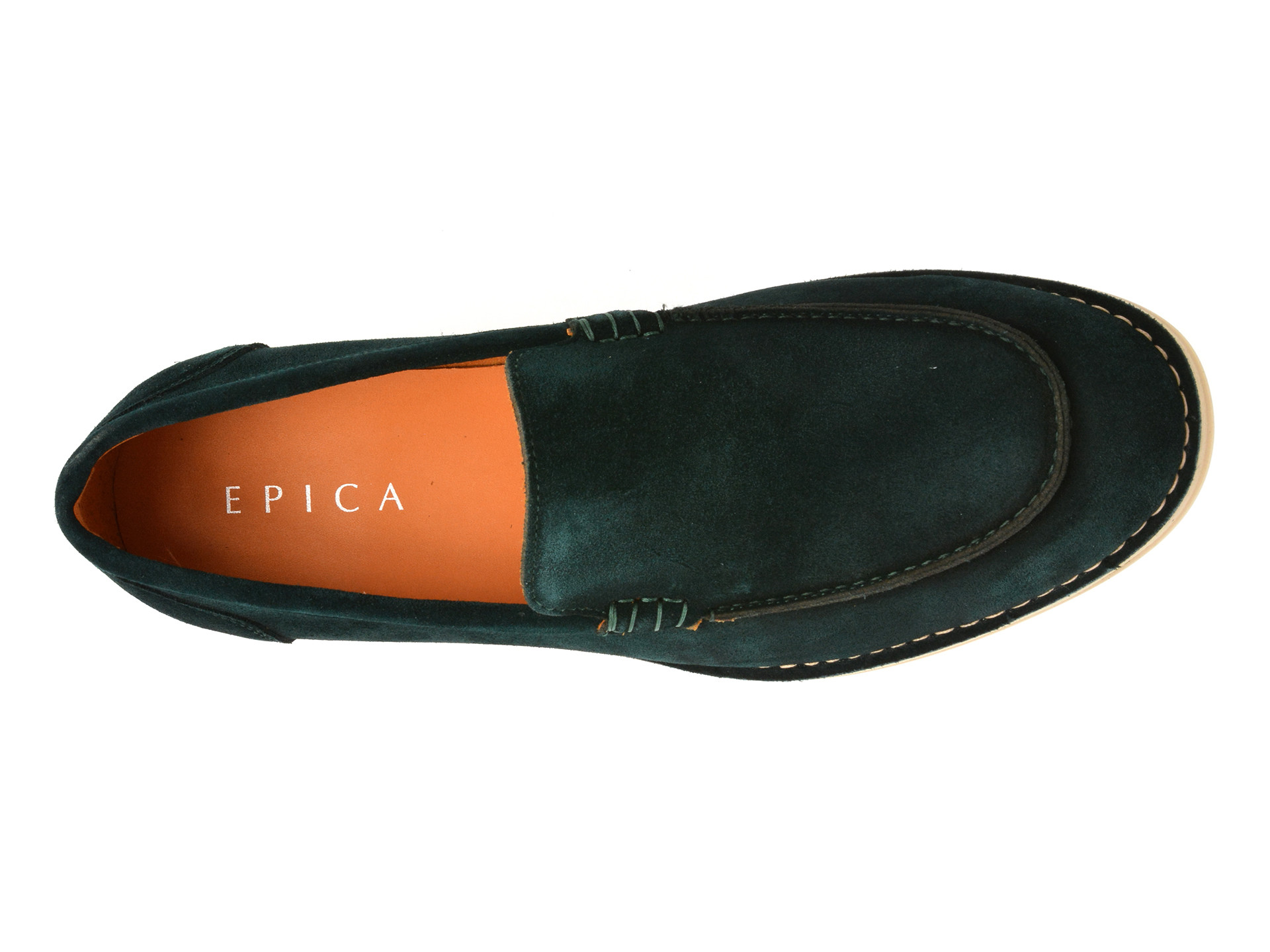 Mocasini EPICA verzi, B463G48, din piele intoarsa
