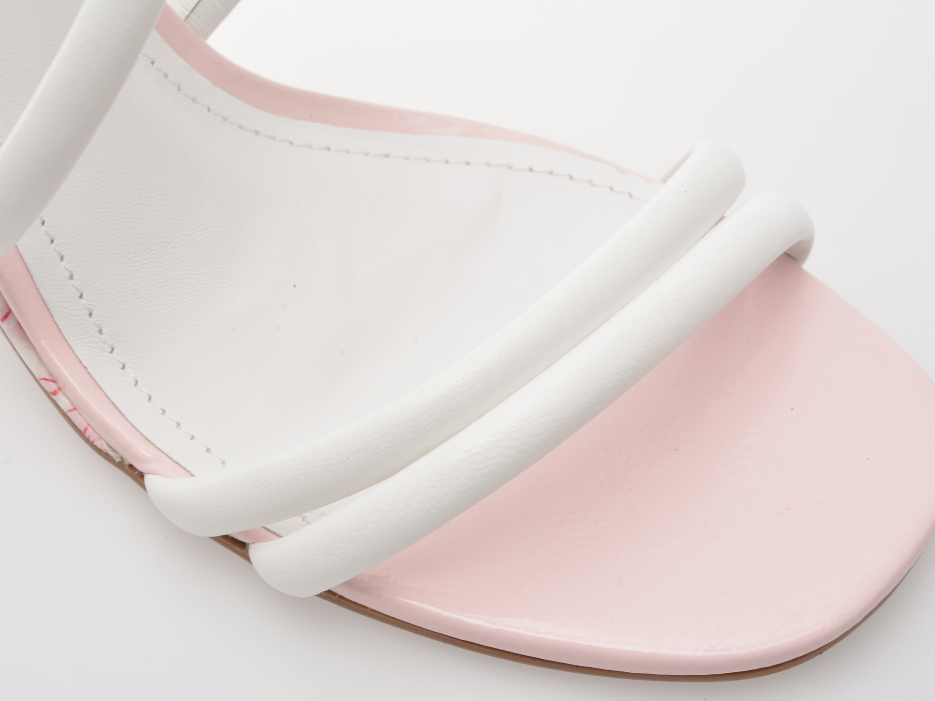 Sandale EPICA albe, 1153237, din piele naturala