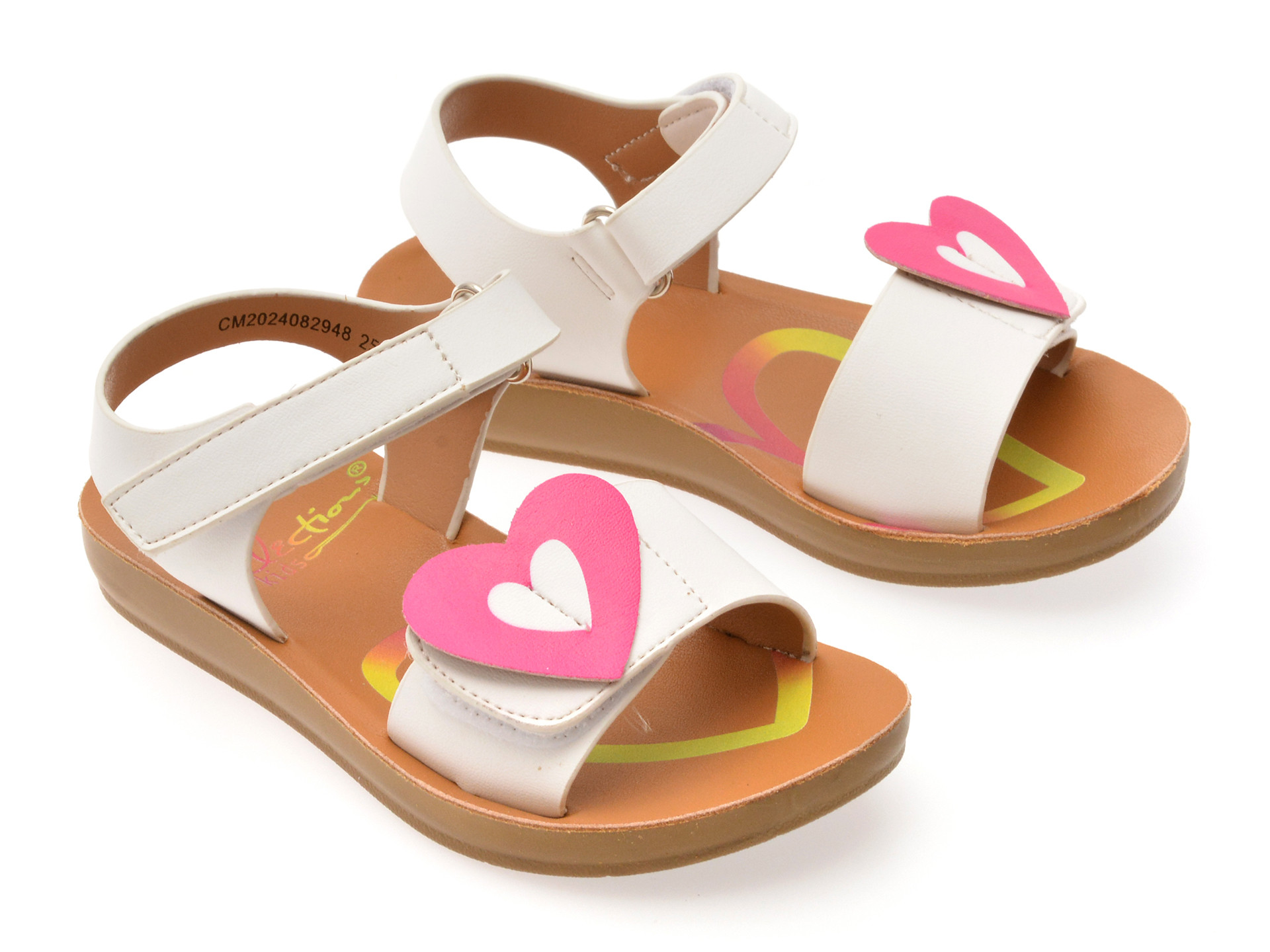 Sandale SELECTION KIDS albe, 82948, din piele ecologica