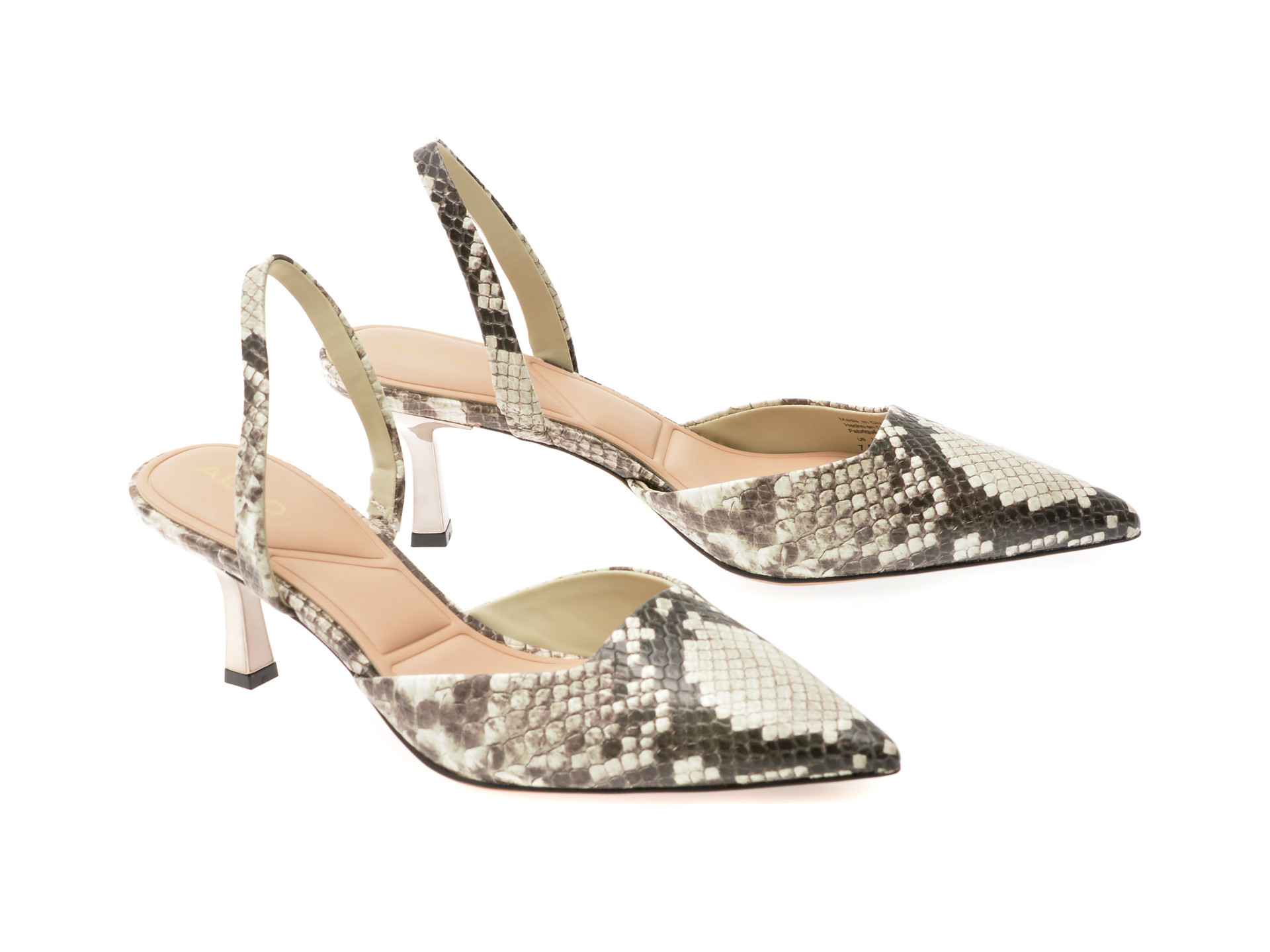 Pantofi eleganti ALDO alb-negru, GAVEDESSI 122, din piele naturala