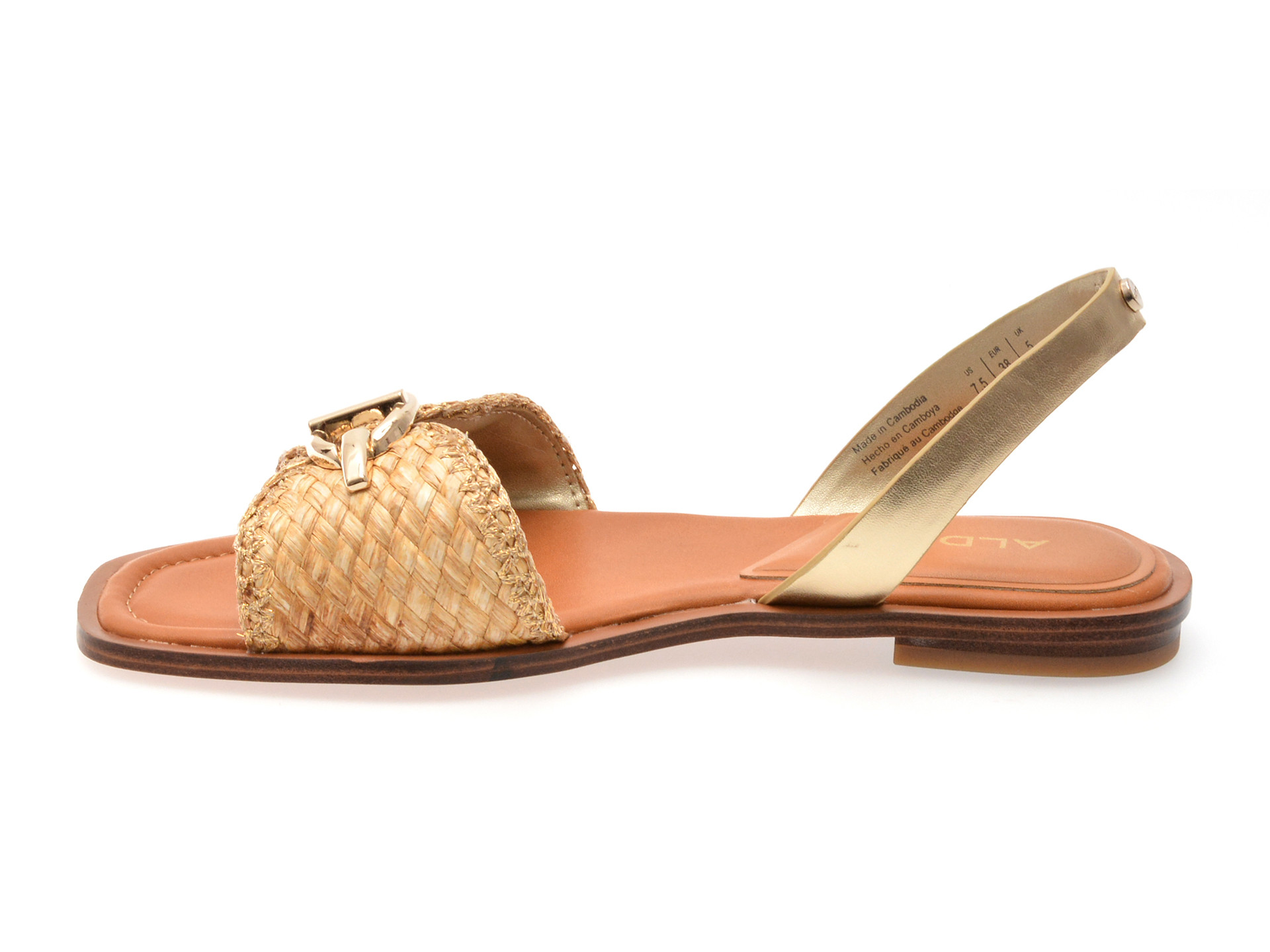 Sandale ALDO aurii, GOASSI 710, din material textil