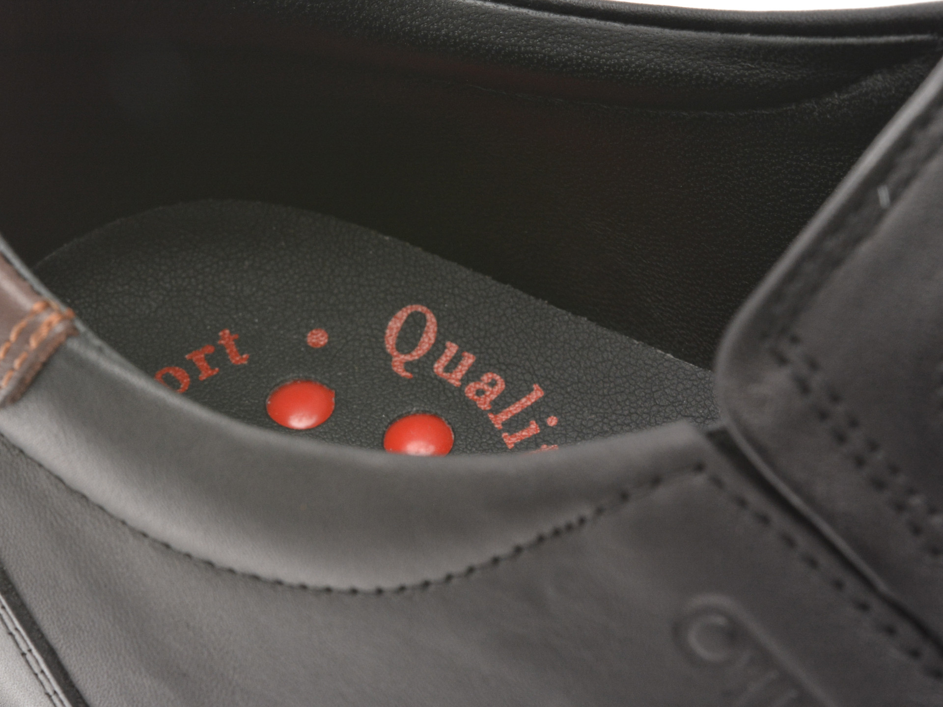 Pantofi OTTER negri, 220, din piele naturala