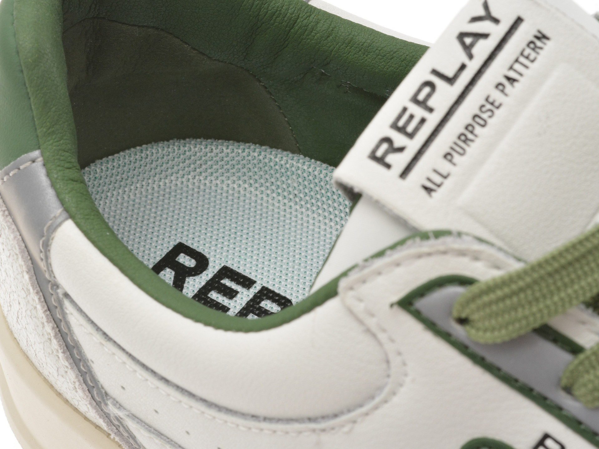 Pantofi sport REPLAY albi, MZ5N08L, din piele naturala