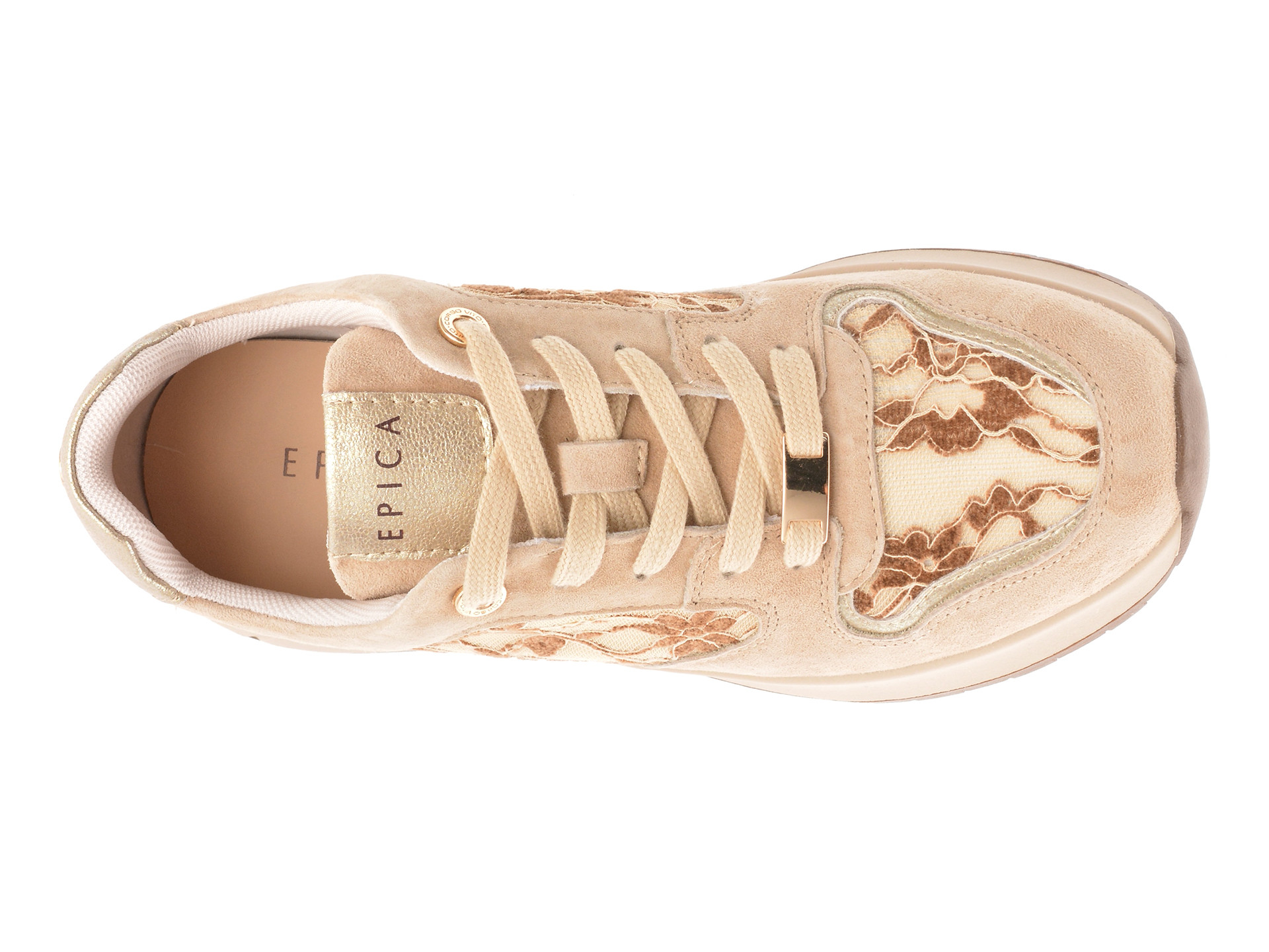 Pantofi sport EPICA nude, QS635, din material textil