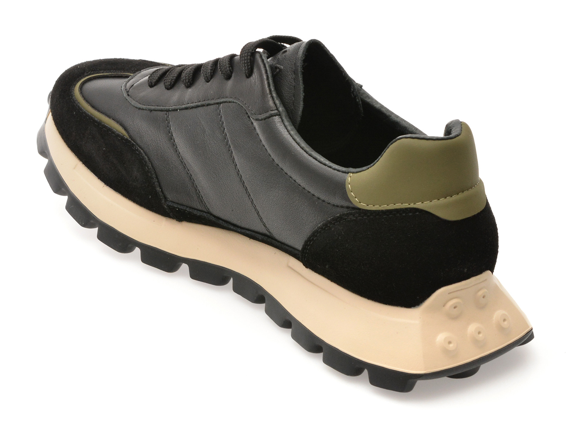 Pantofi sport EPICA negri, 31219, din piele naturala