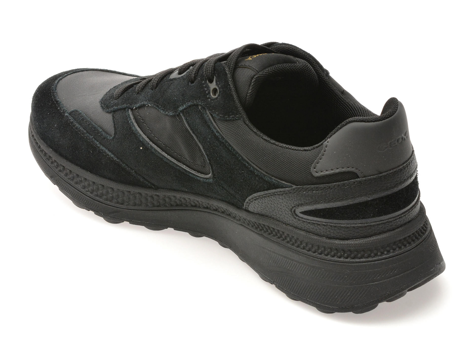 Pantofi sport GEOX negri, U46HGA, din piele naturala