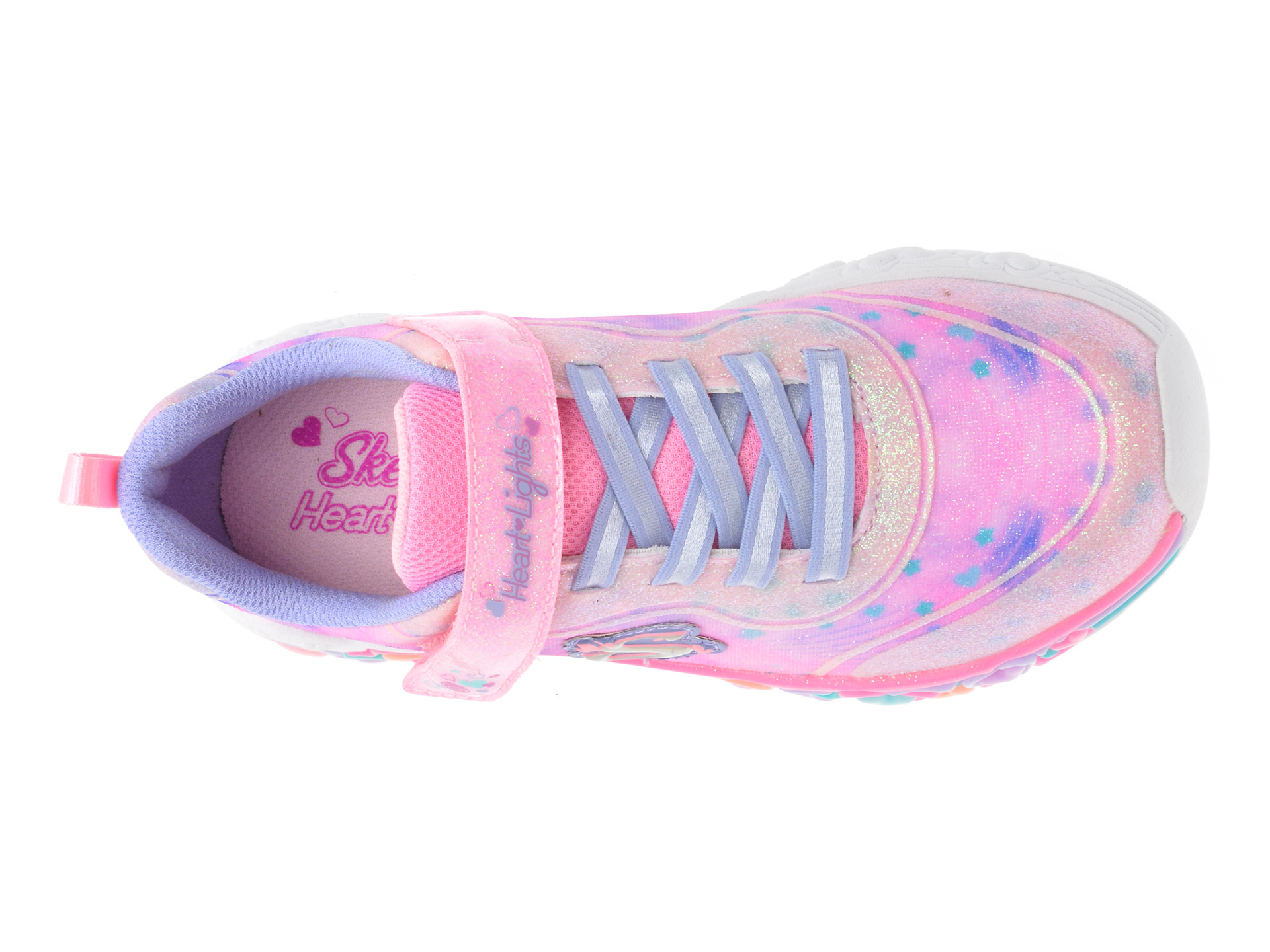 Pantofi sport SKECHERS roz, ETERNAL HEART LIGHTS, din material textil
