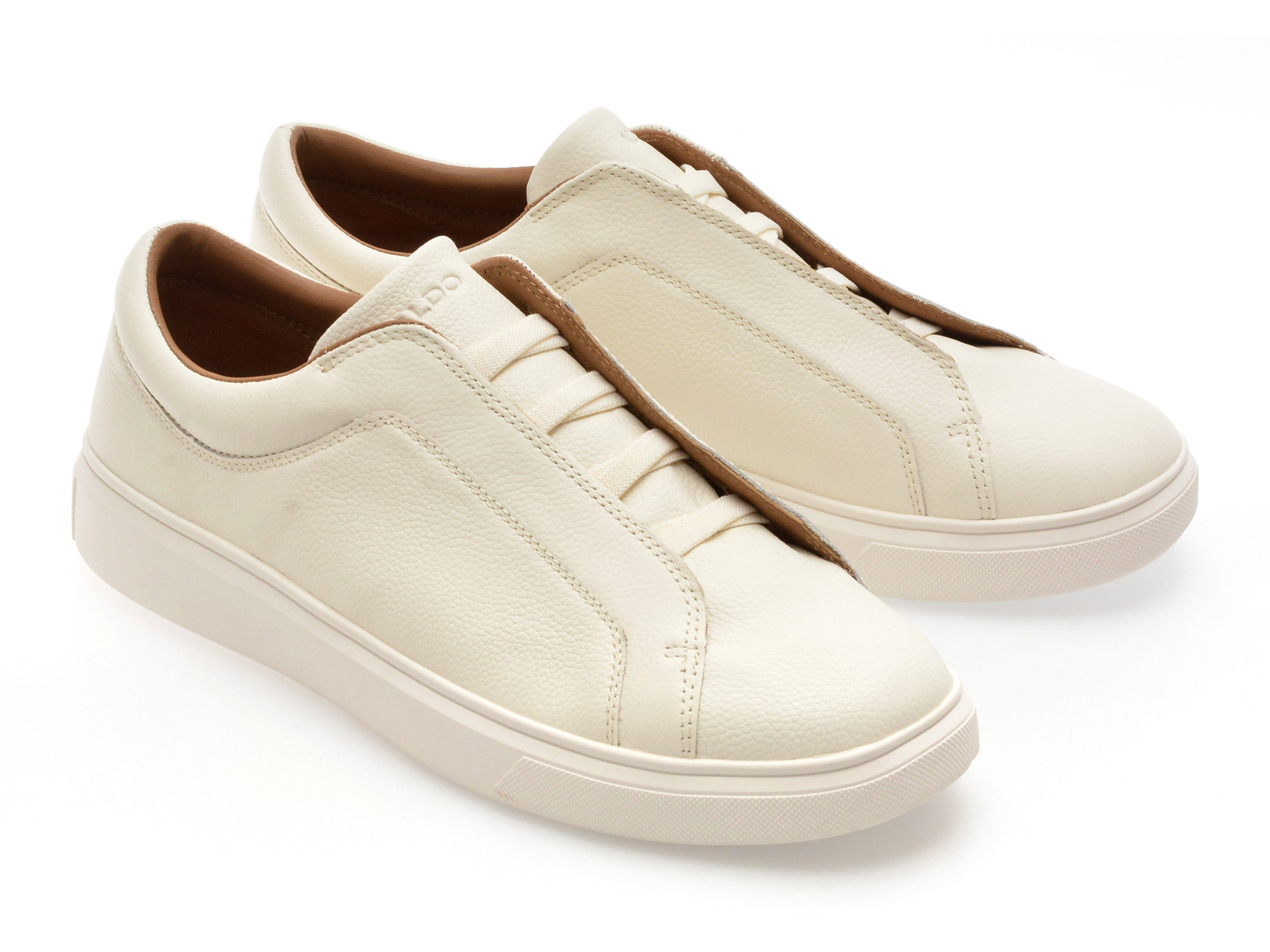 Pantofi sport ALDO albi, ABBOTT 270, din piele naturala