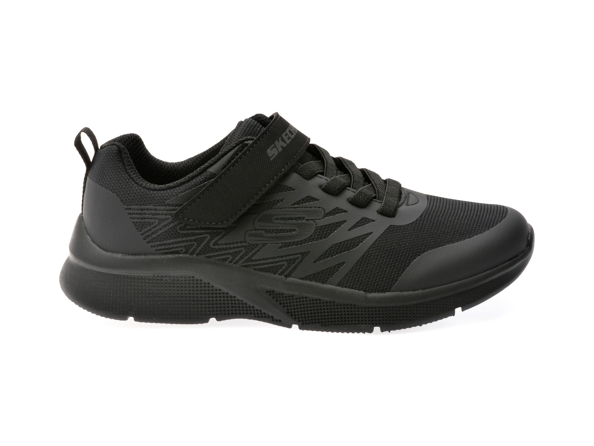 Pantofi sport SKECHERS negri, MICROSPEC, din material textil