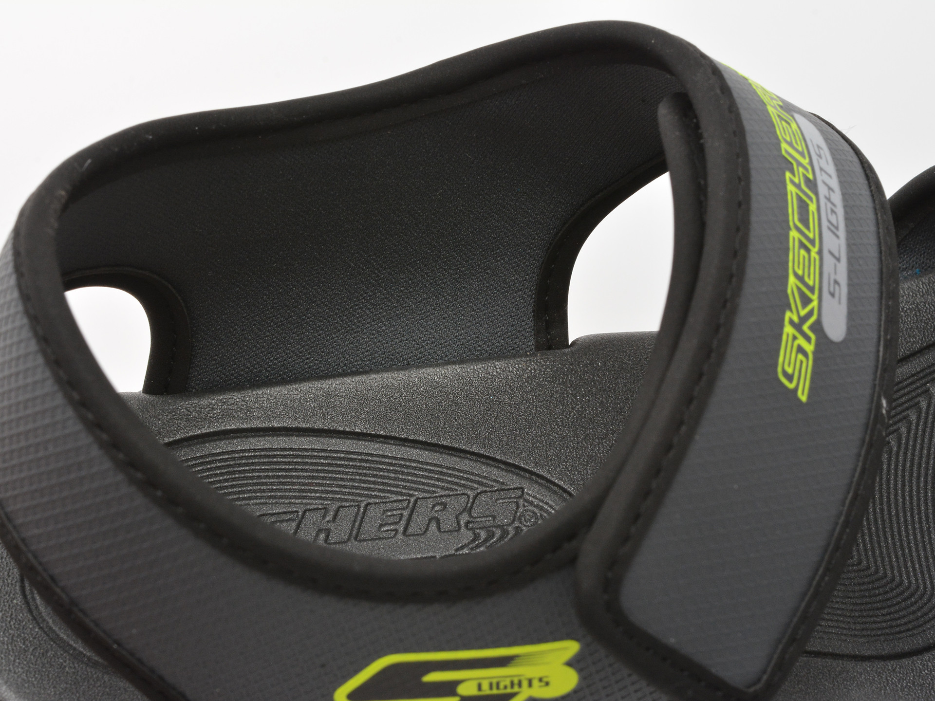 Sandale SKECHERS gri, SOLA GLOW SANDAL, din piele ecologica