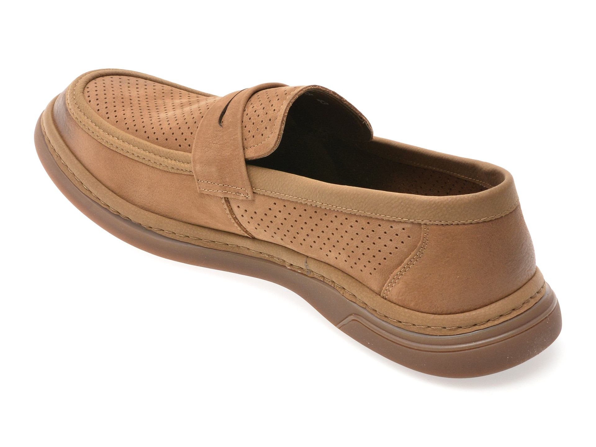 Mocasini EPICA kaki, N03073, din piele intoarsa