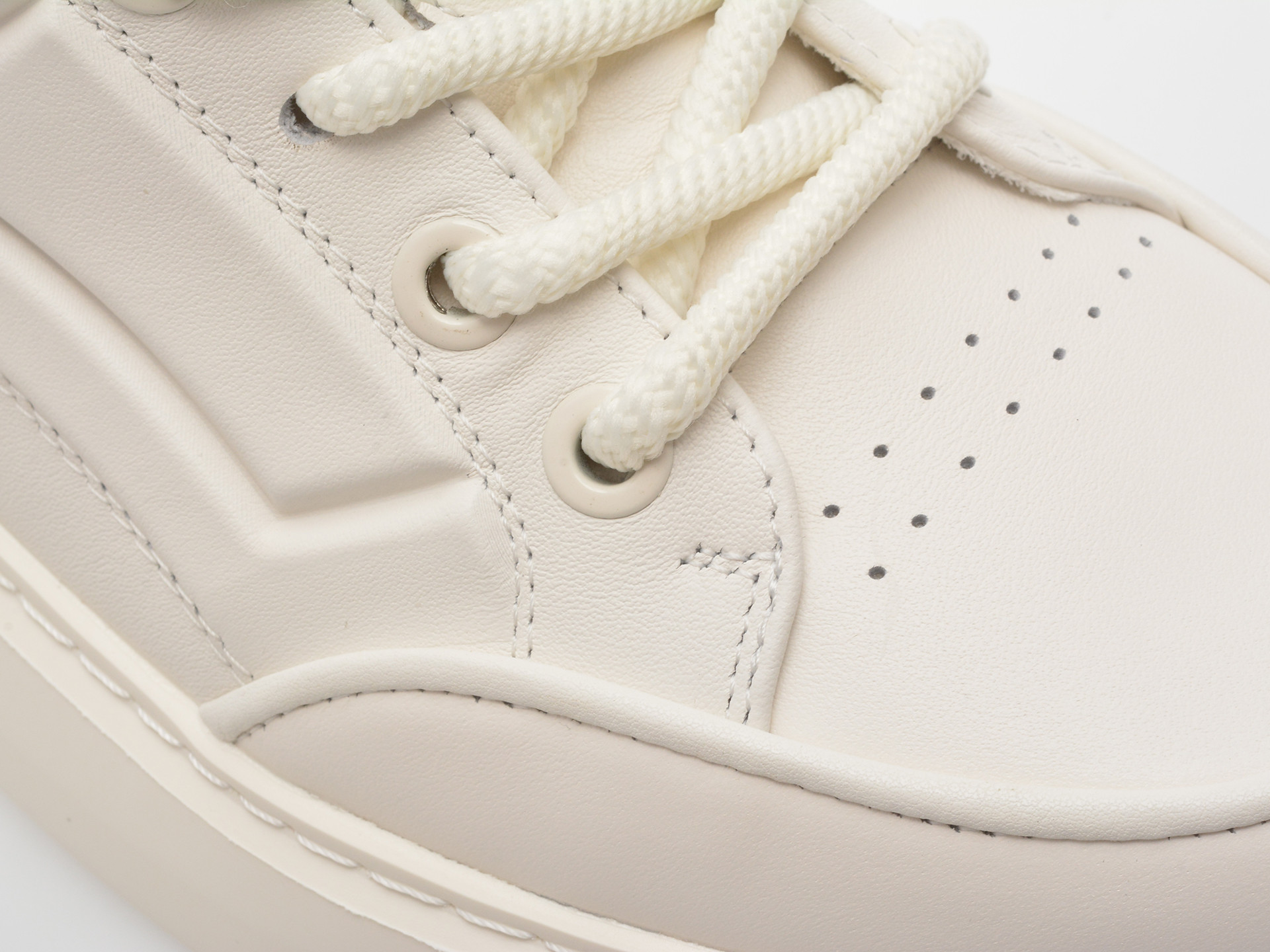 Pantofi sport EPICA albi, 82013, din piele naturala