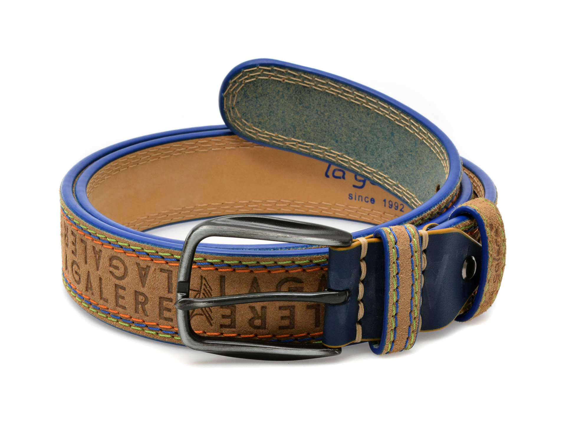 Curea LA GALERE maro, 8471640, din piele intoarsa