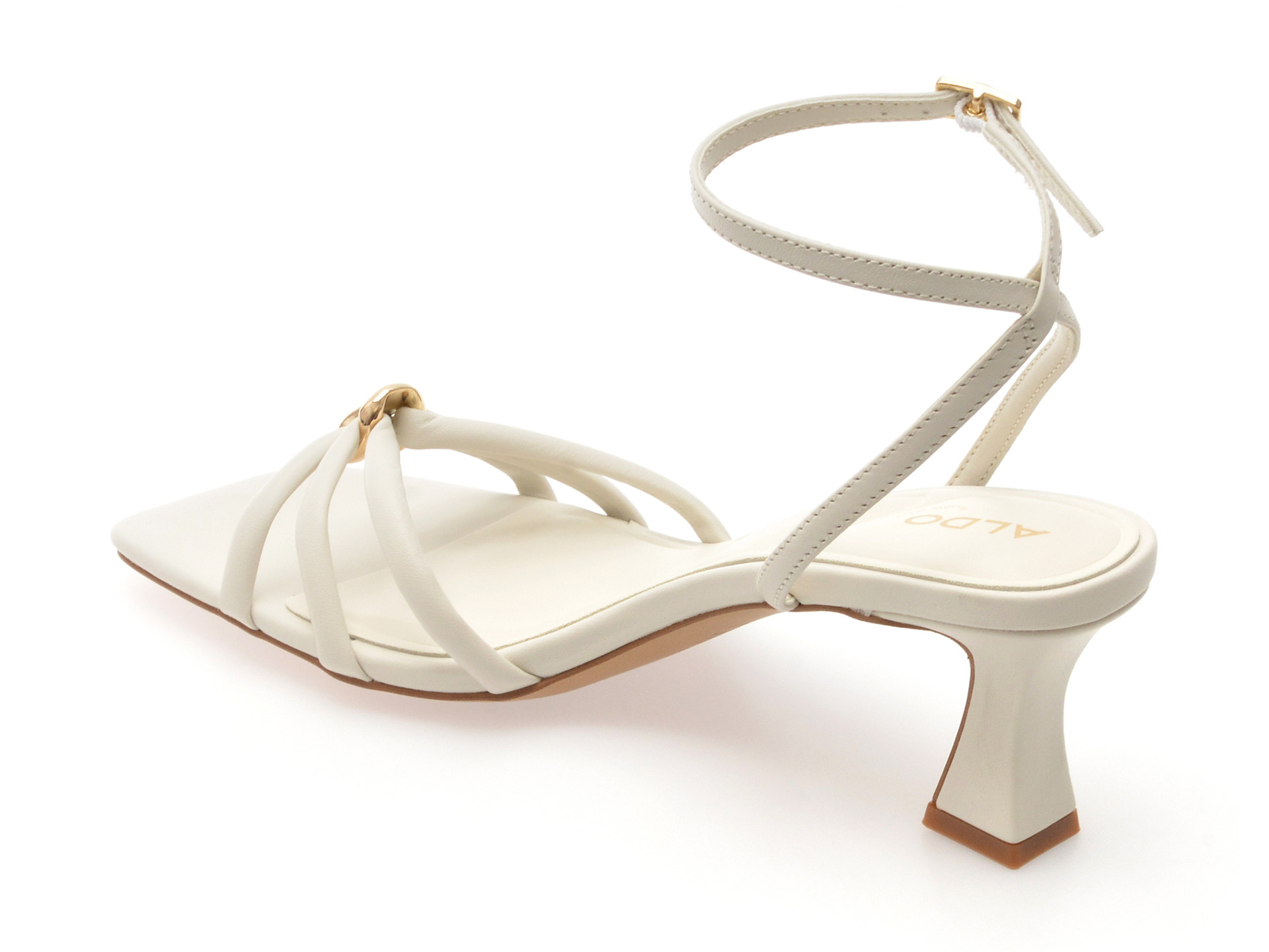 Sandale elegante ALDO albe, KAILAYA 121, din piele naturala