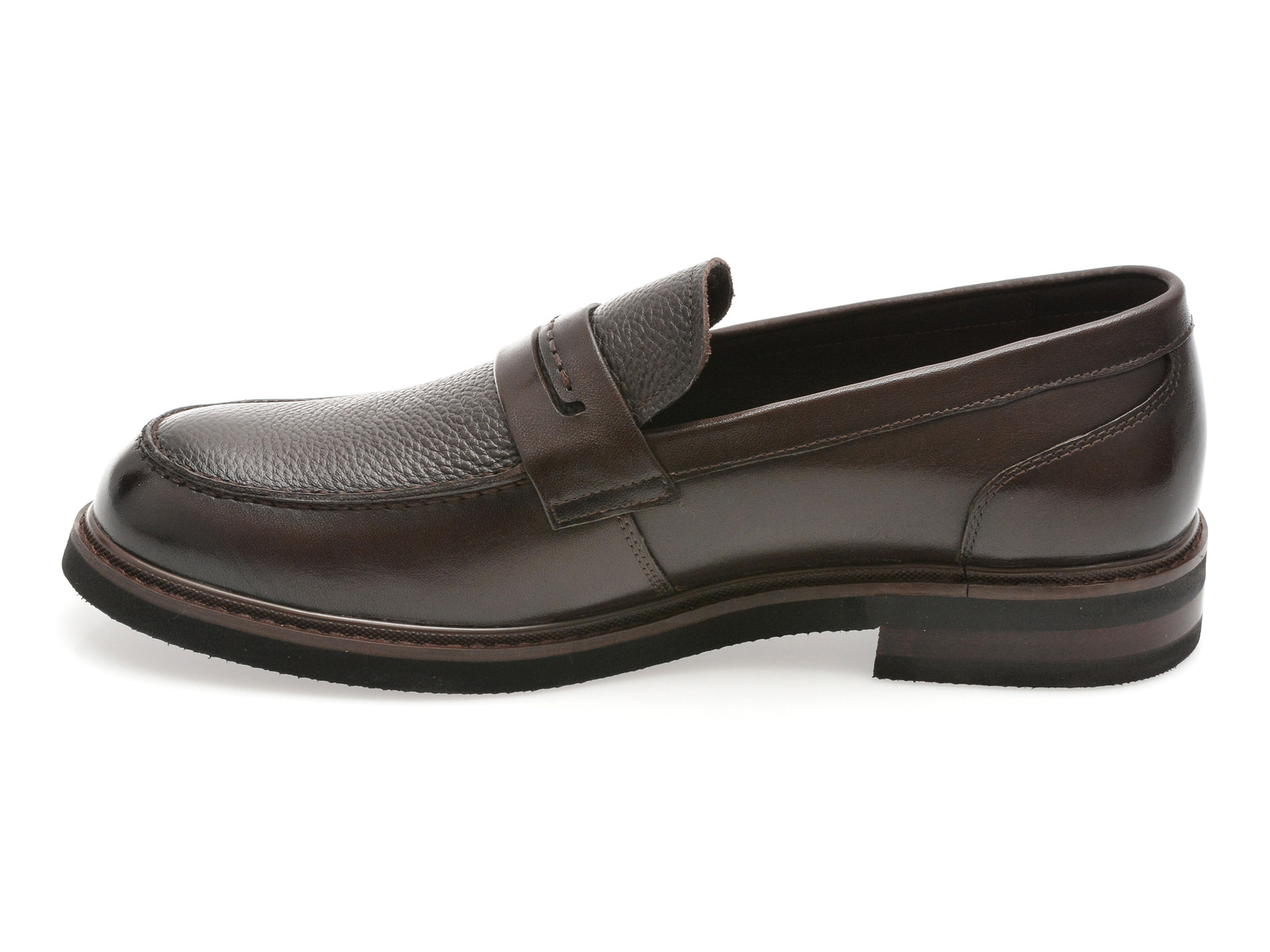 Mocasini eleganti OTTER maro, Y135, din piele naturala