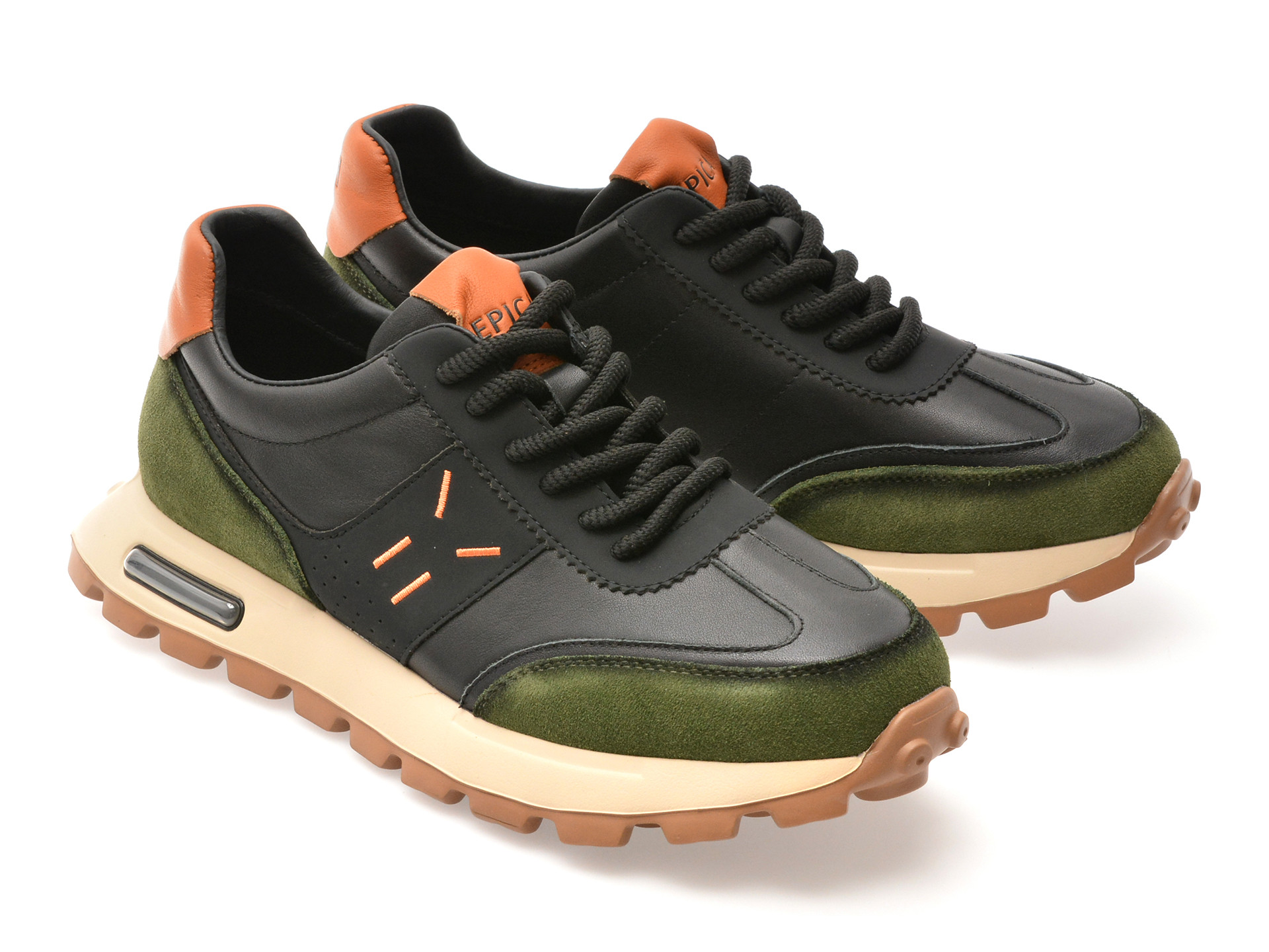 Pantofi sport EPICA negri, 31231, din piele naturala