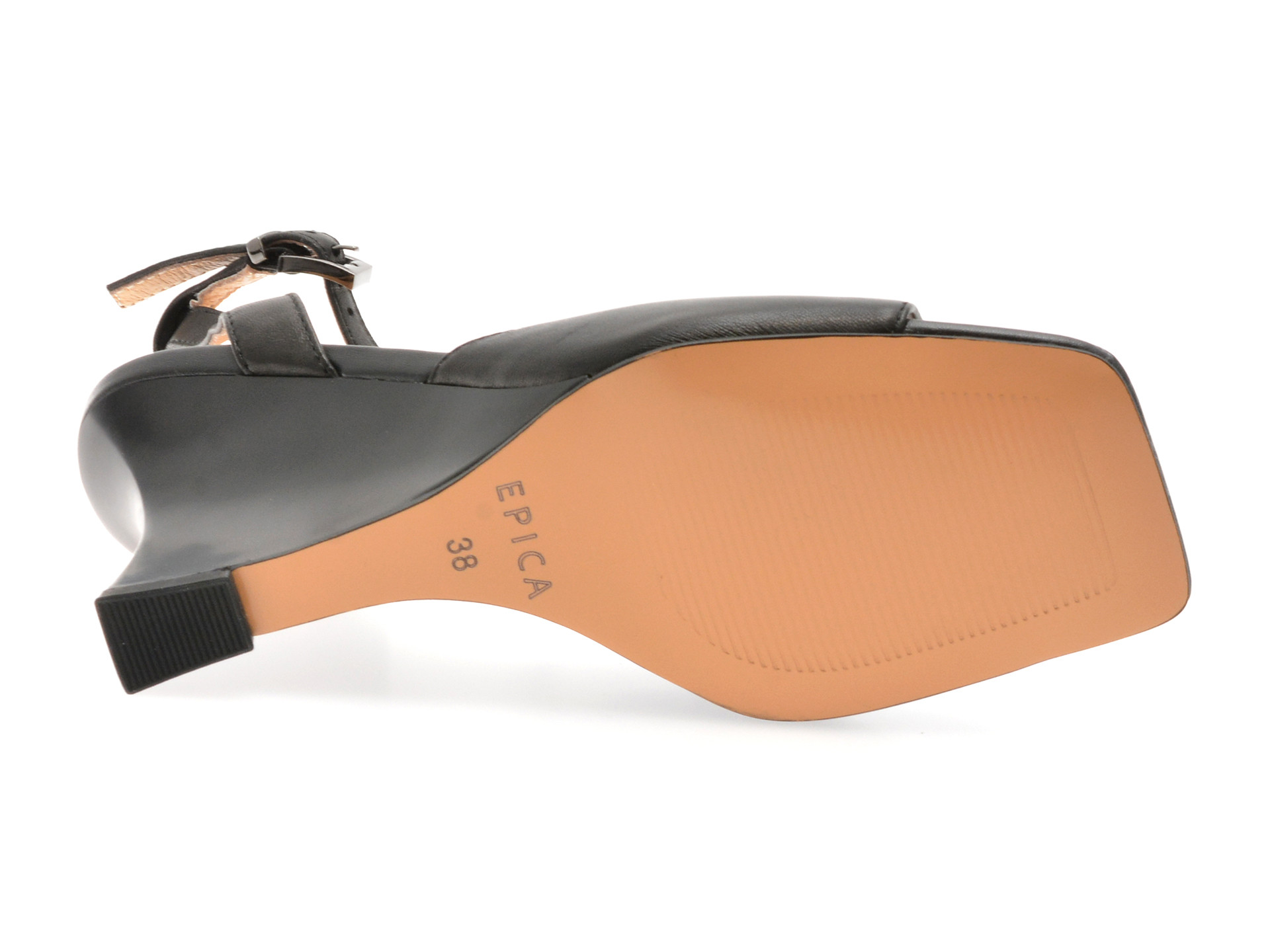 Sandale elegante EPICA negre, 4H1018, din piele naturala