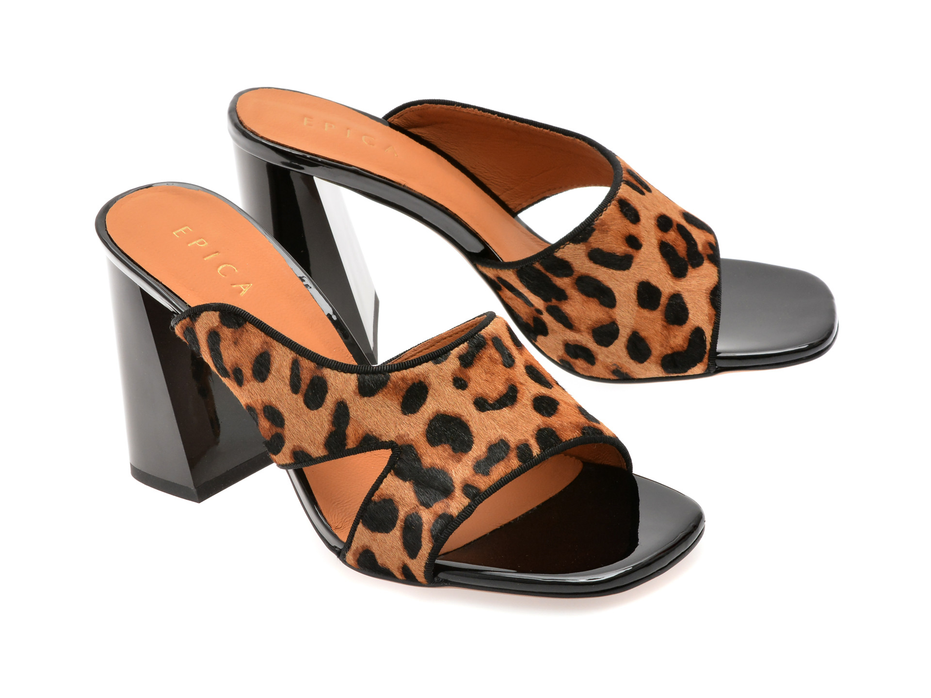 Papuci EPICA maro, 71893, din piele naturala