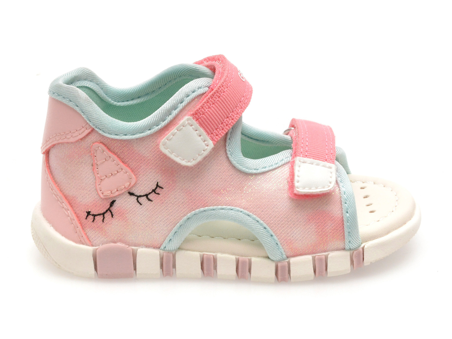 Sandale GEOX roz, B5517A, din material textil