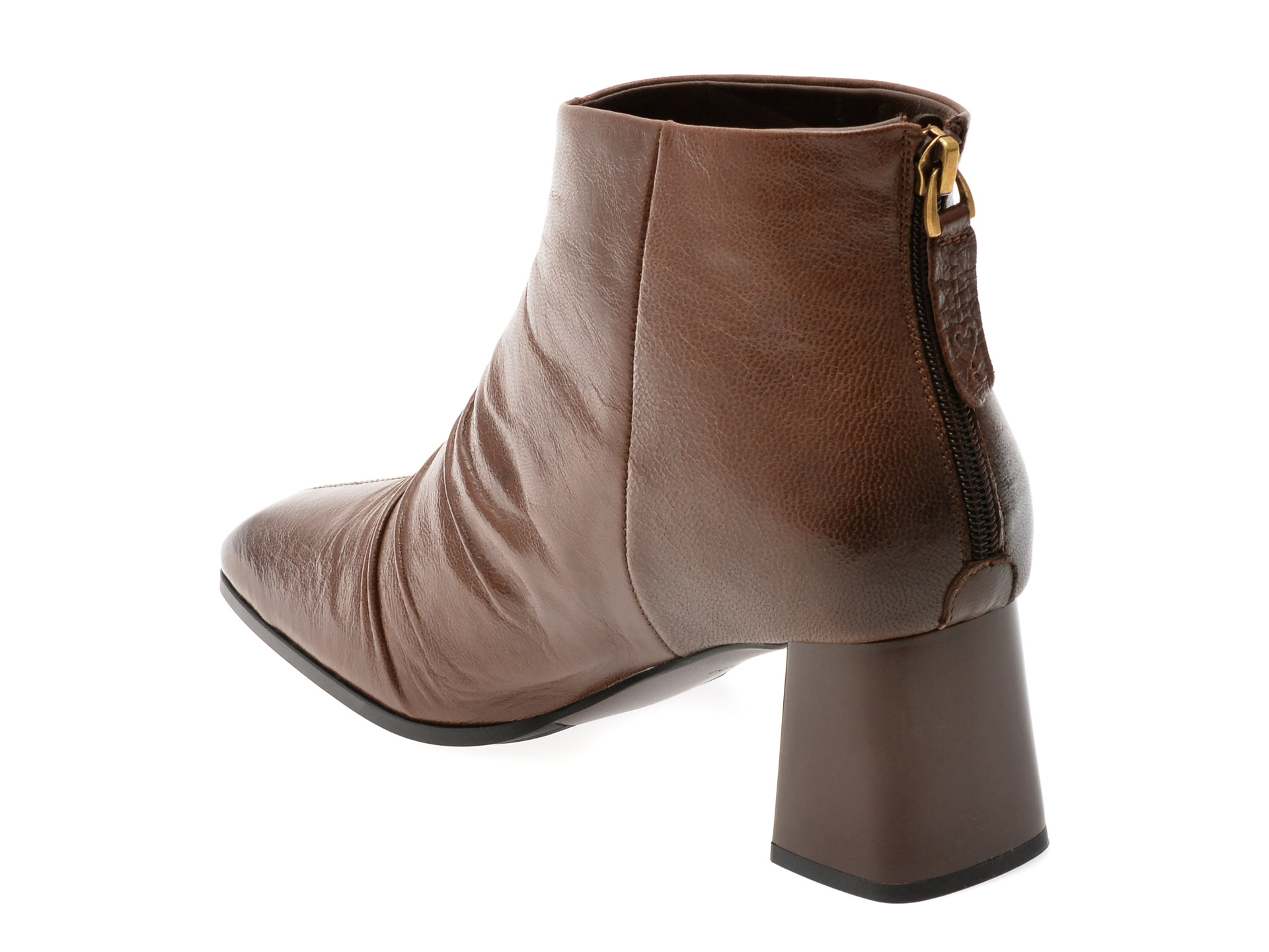 Botine EPICA maro, M77072, din piele naturala