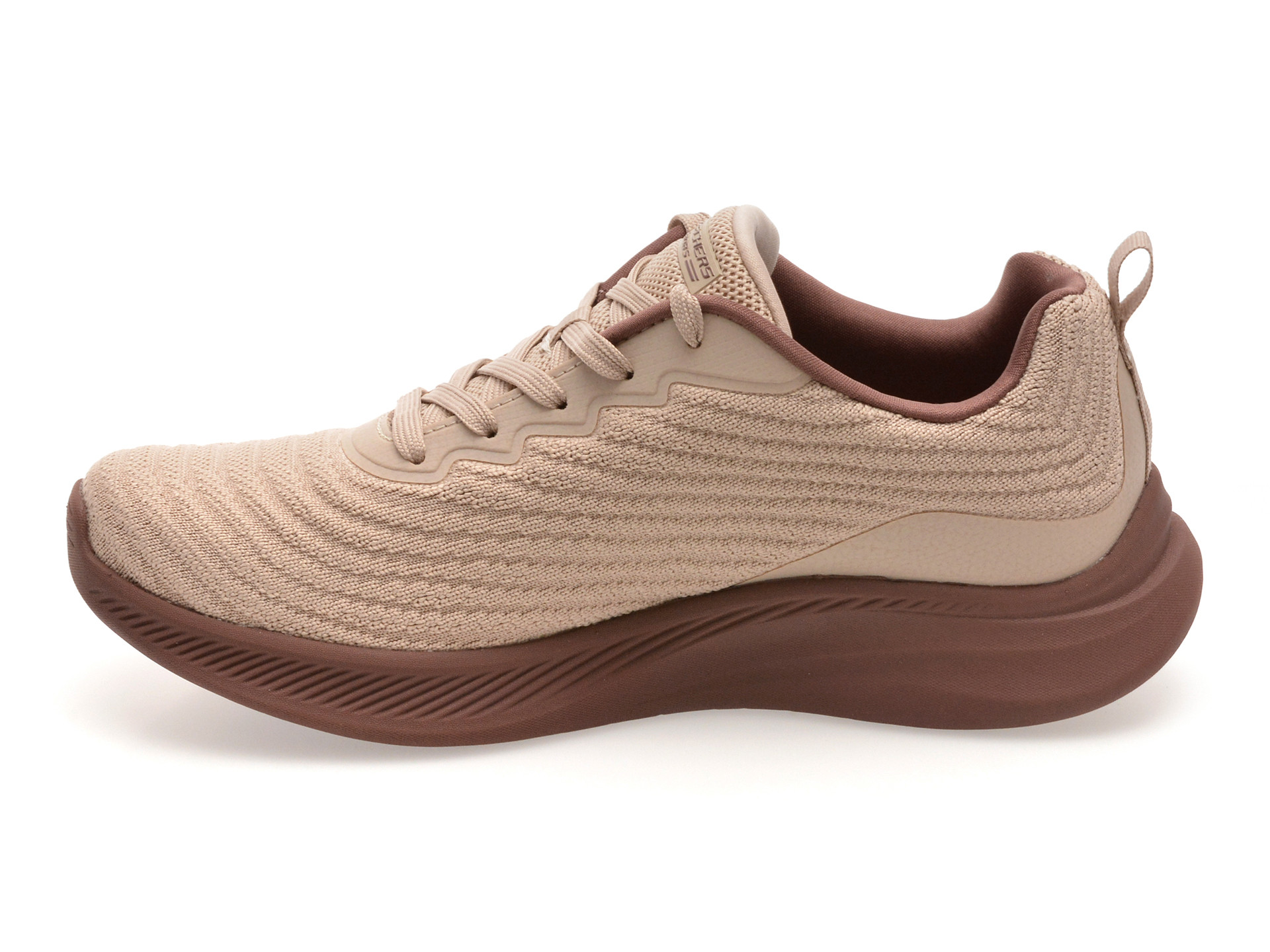 Pantofi sport SKECHERS nude, BOBS MODA FLEX, din material textil