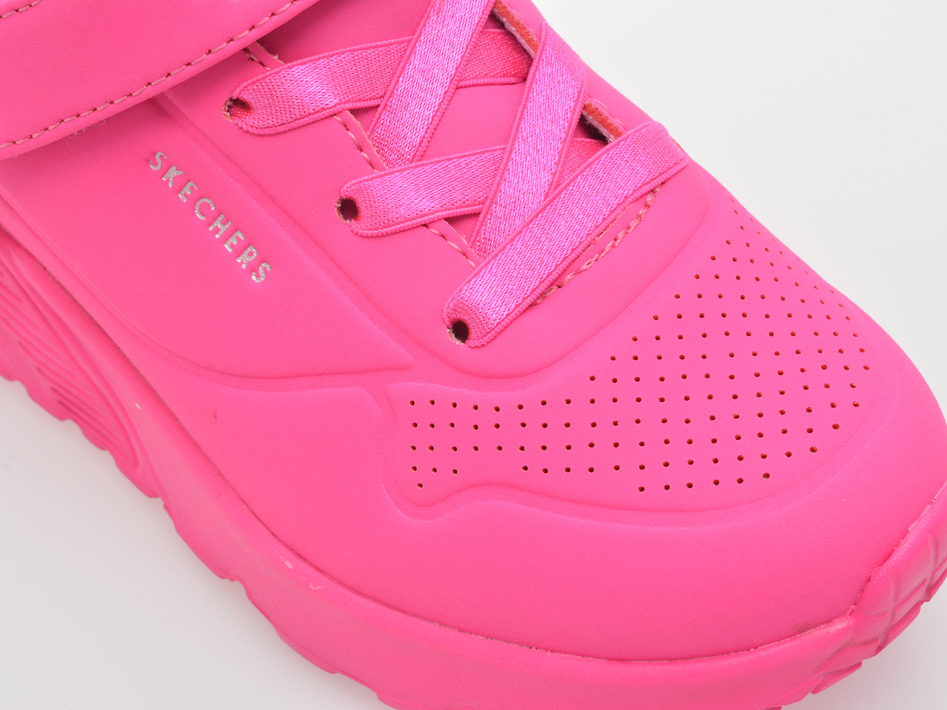 Pantofi sport SKECHERS roz, UNO LITE, din piele ecologica