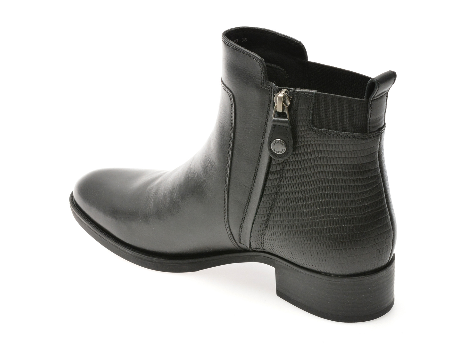 Ghete GEOX negre, D94G1G, din piele naturala