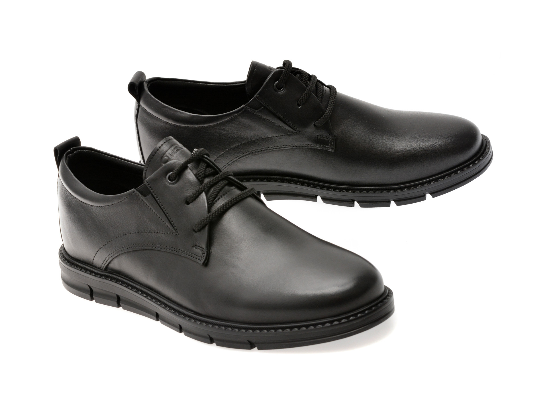 Pantofi eleganti OTTER negri, TTR1, din piele naturala