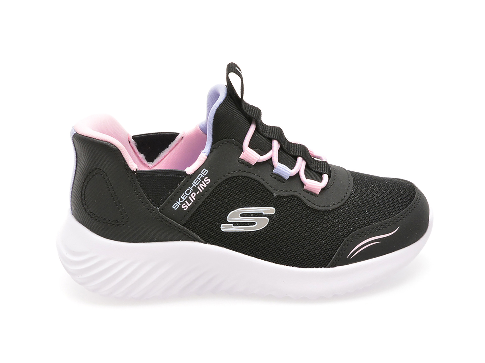 Pantofi sport SKECHERS negri, BOUNDER, din material textil