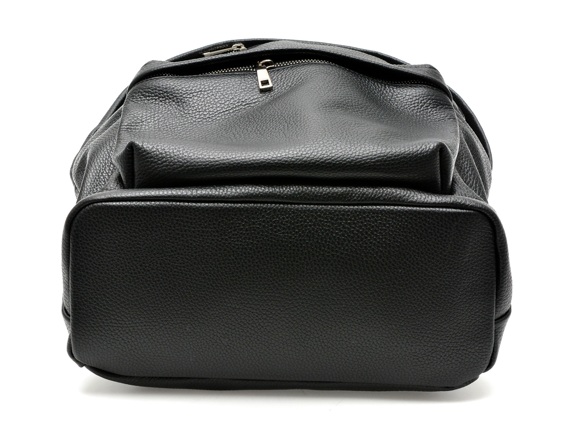 Rucsac MARIO FERRETTI negru, BB72, din piele naturala