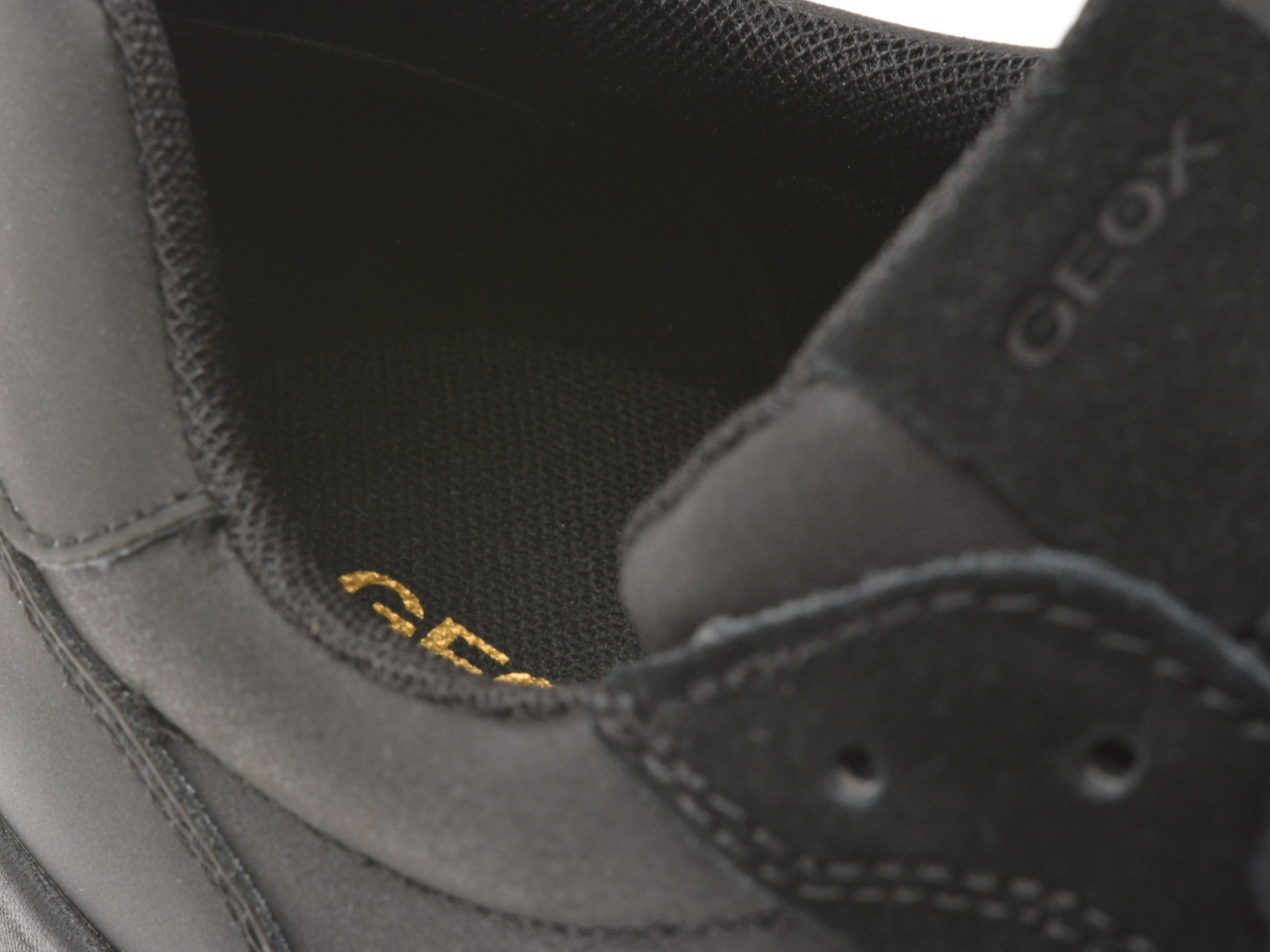 Pantofi sport GEOX negri, U55LCA, din material textil